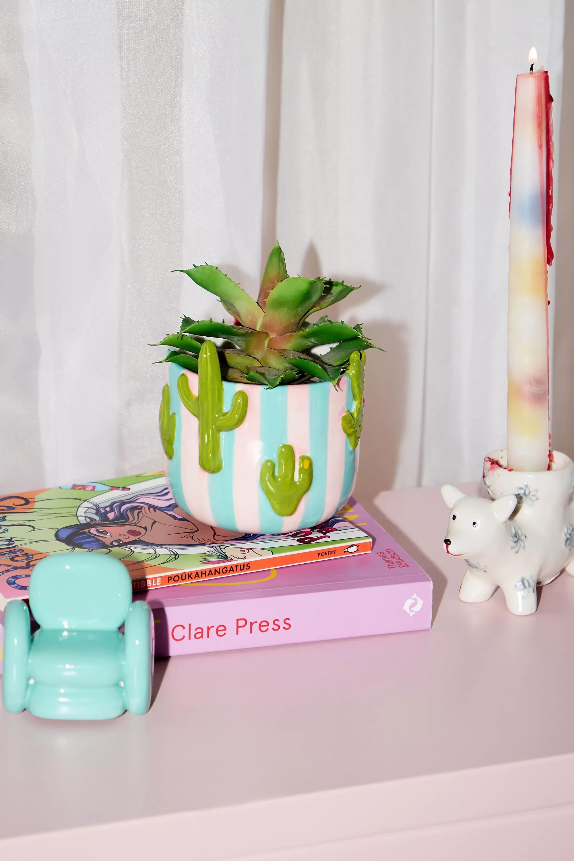 Green Cactus Planter, GRN, large image number 0