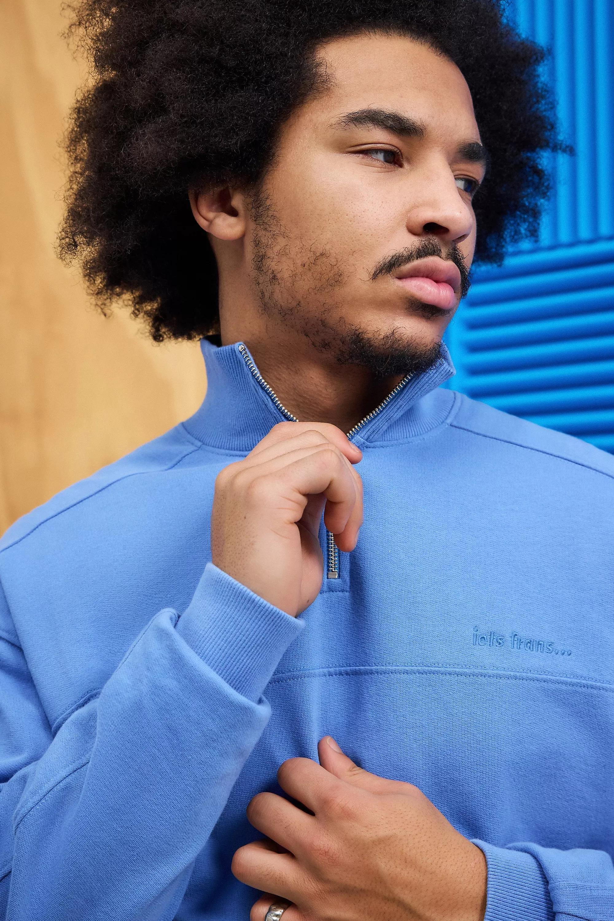 Blue Iets Frans... Panel Pullover, , large image number 2