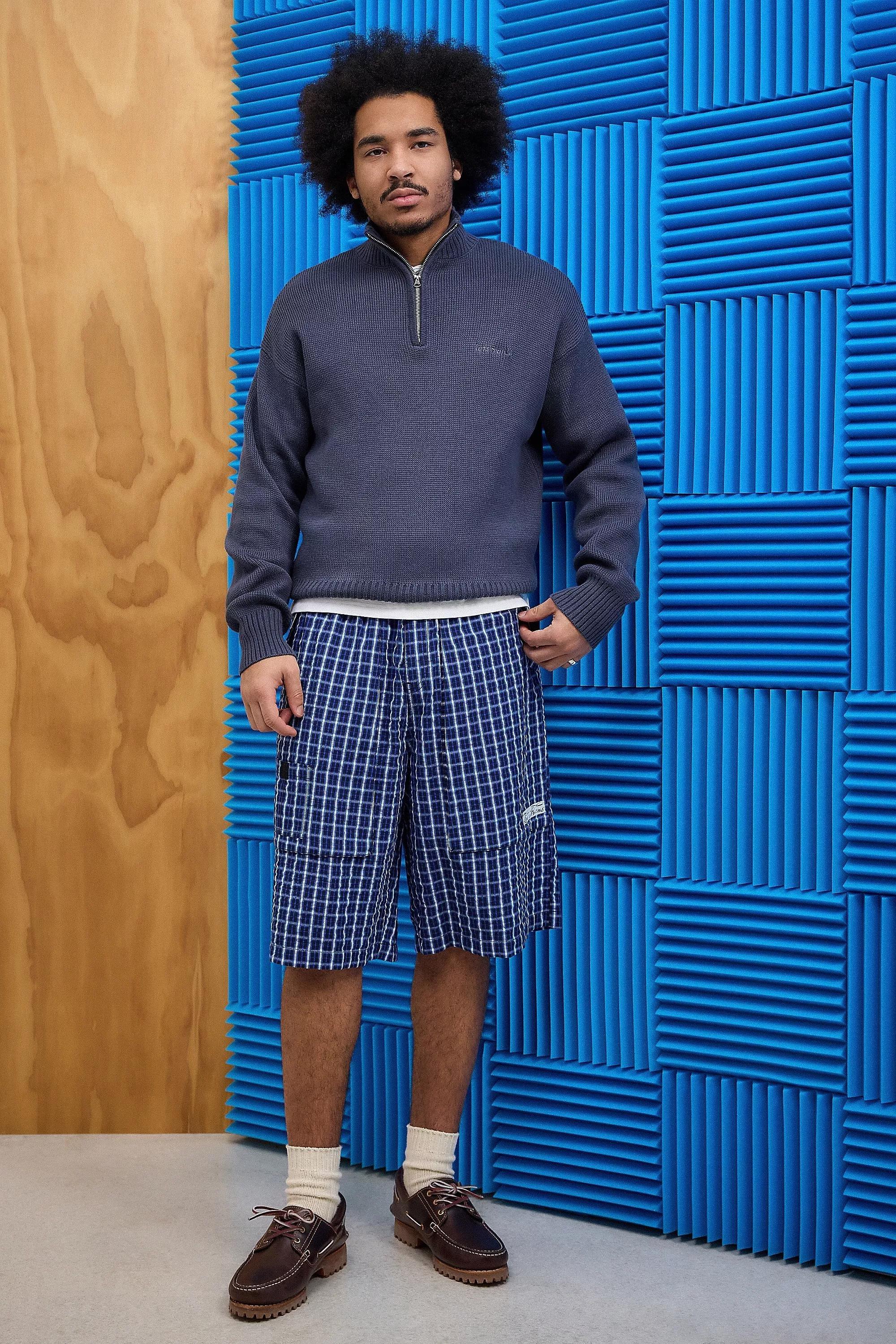 Blue Iets 1/4 Zip Mocknek, , large image number 2