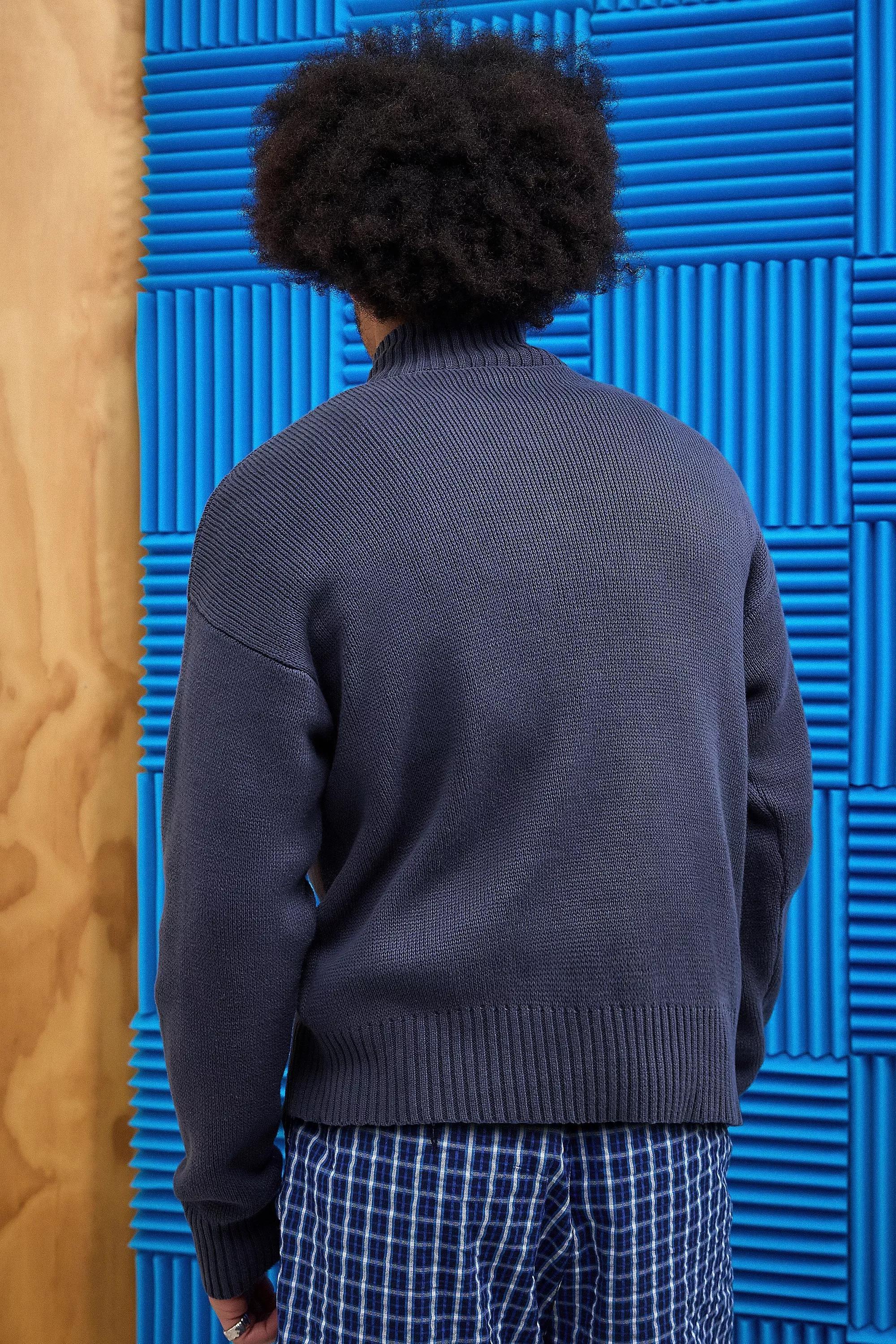 Blue Iets 1/4 Zip Mocknek, , large image number 3
