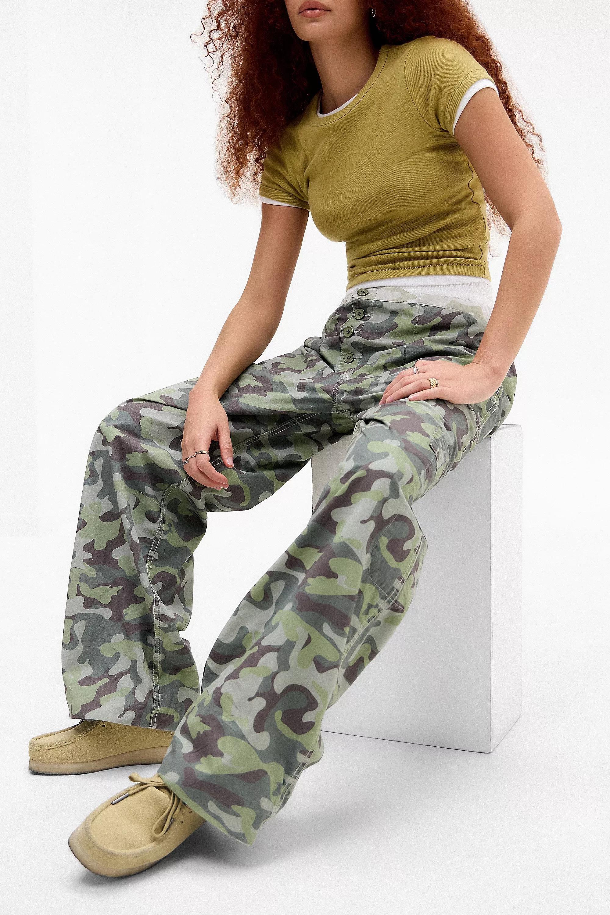 Khaki Bdg Reversible Camo Pull-On Trousers, , large image number 1