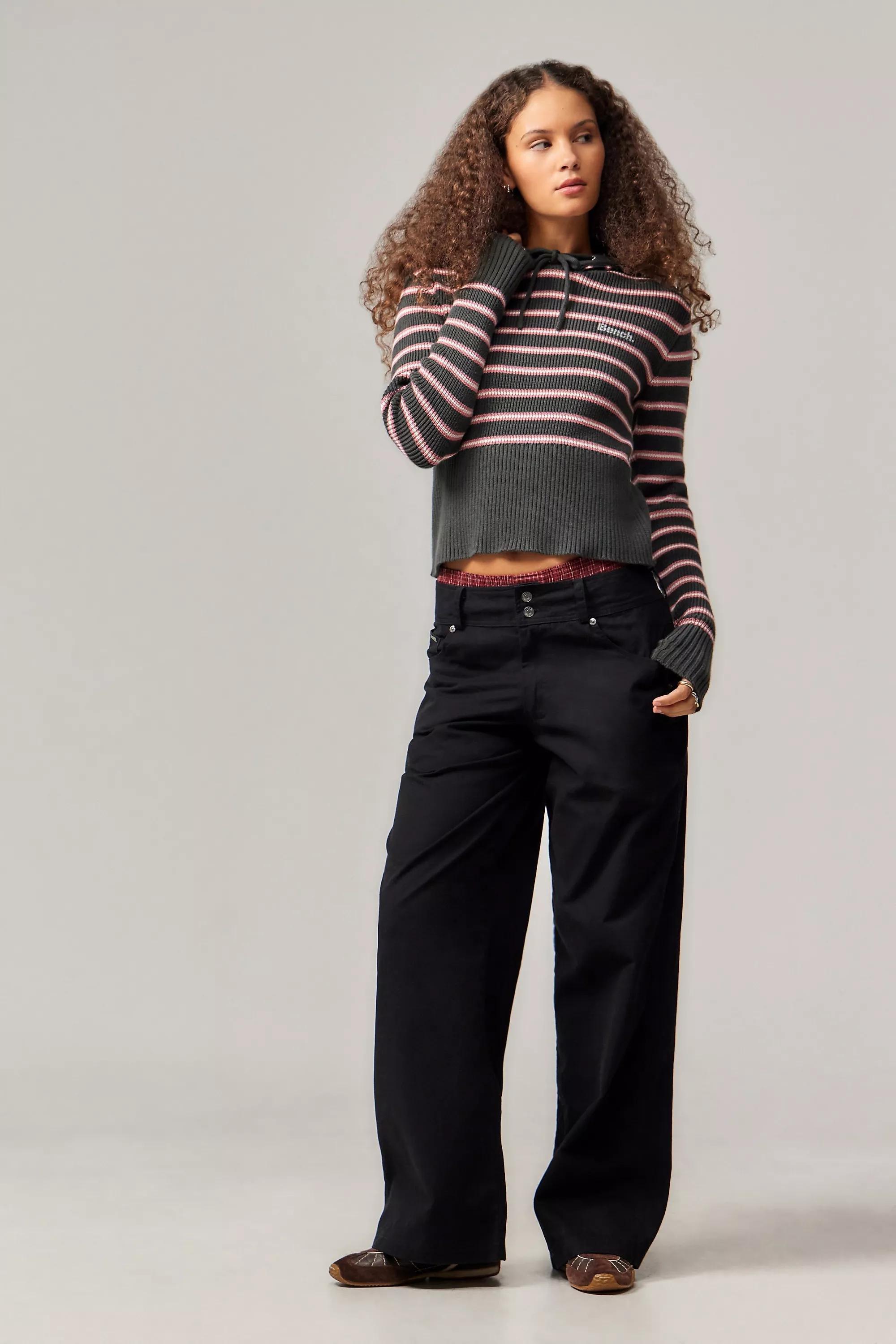 Black Slouchy Trousers, , large image number 1