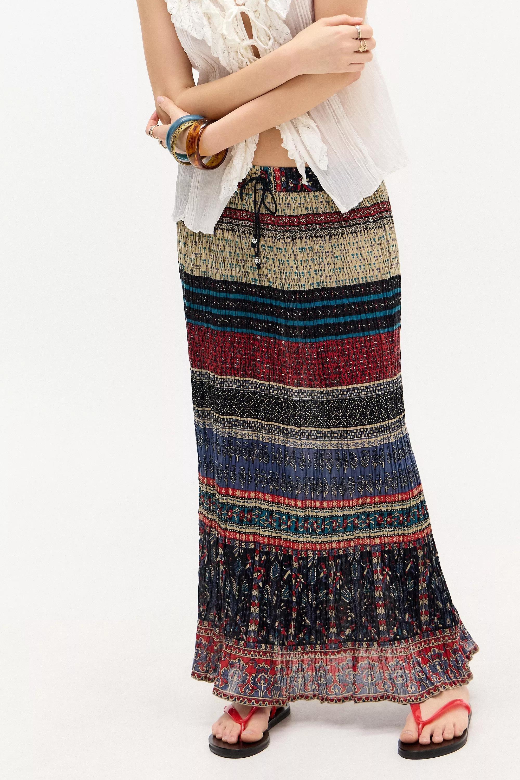 UO Crinkle Print Maxi Skirt, , large image number 0