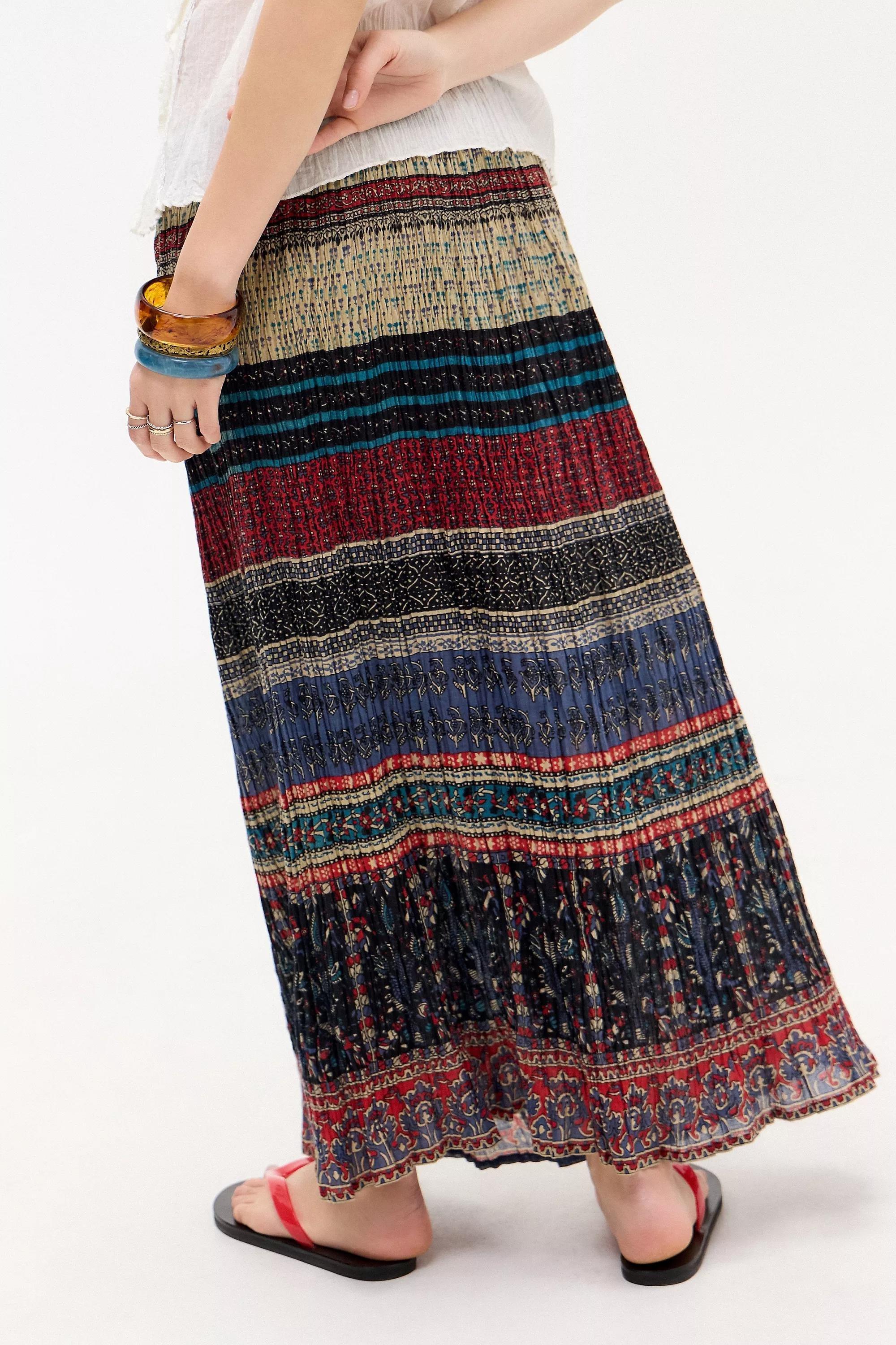 UO Crinkle Print Maxi Skirt, , large image number 3