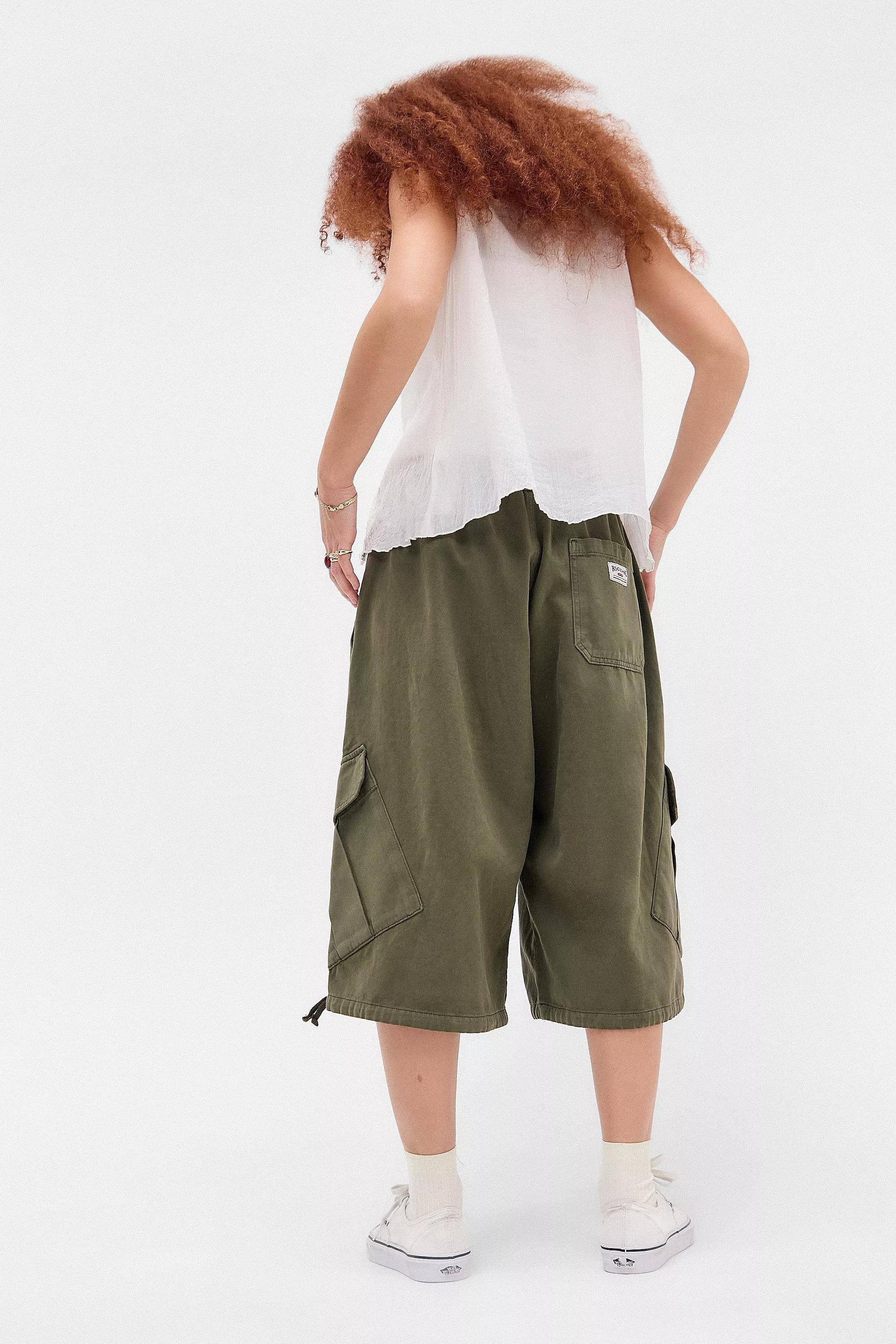 Green Bdg Cropped Cargo Trousers, , large image number 3