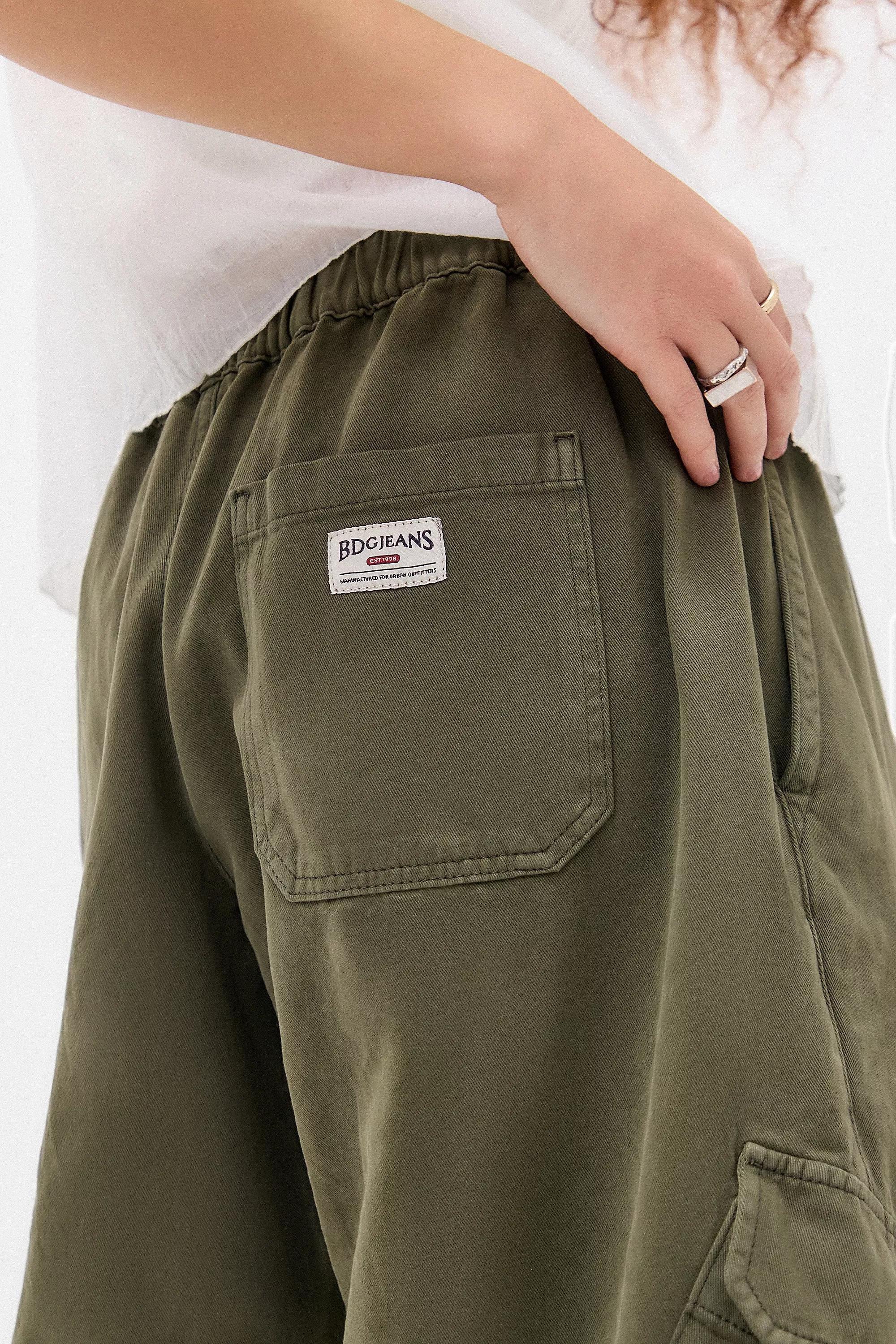 Green Bdg Cropped Cargo Trousers, , large image number 4