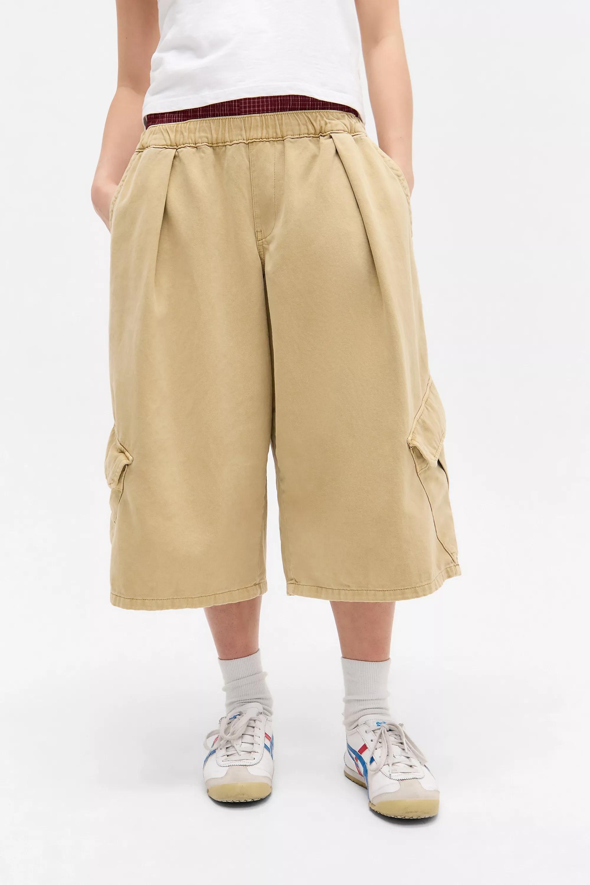Beige Bdg Dallas Cropped Cargo Trousers, , large image number 0