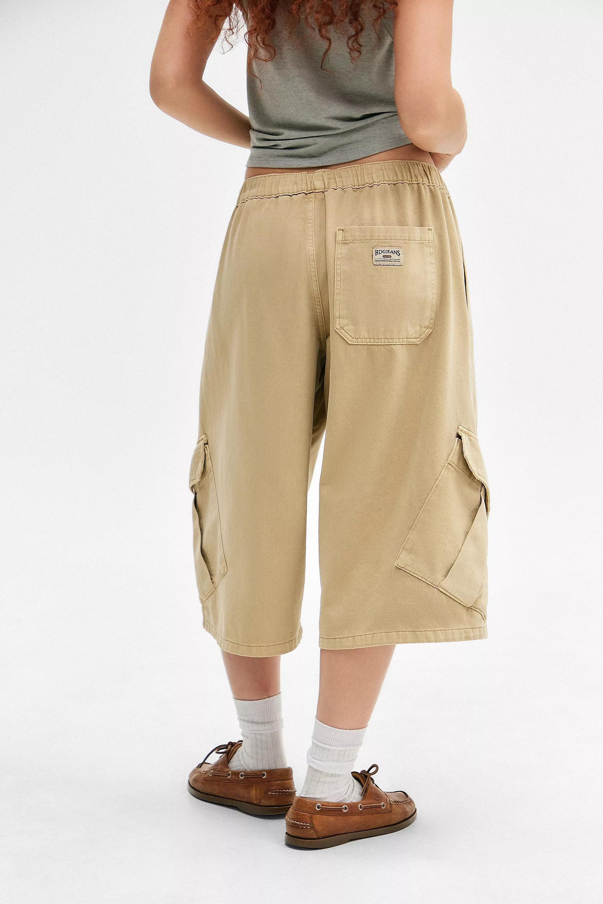 Beige Bdg Dallas Cropped Cargo Trousers, , large image number 3