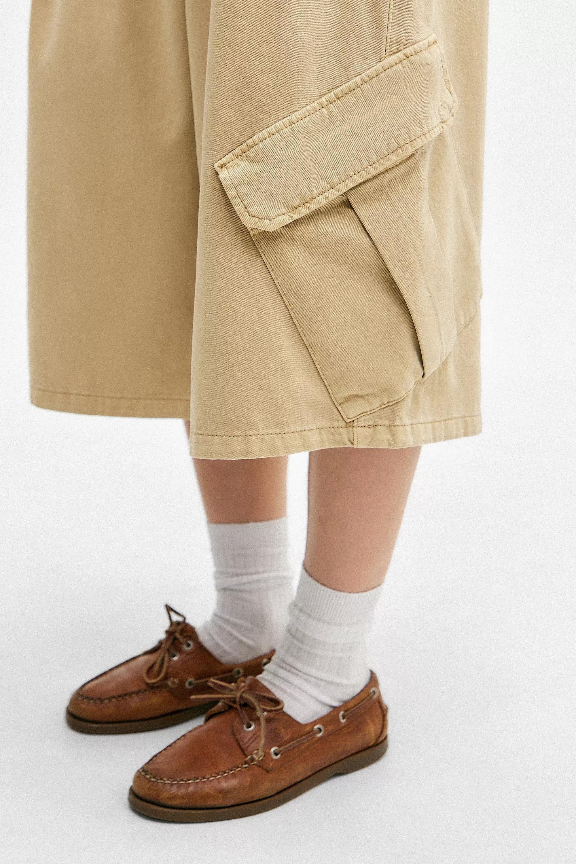 Beige Bdg Dallas Cropped Cargo Trousers, , large image number 4