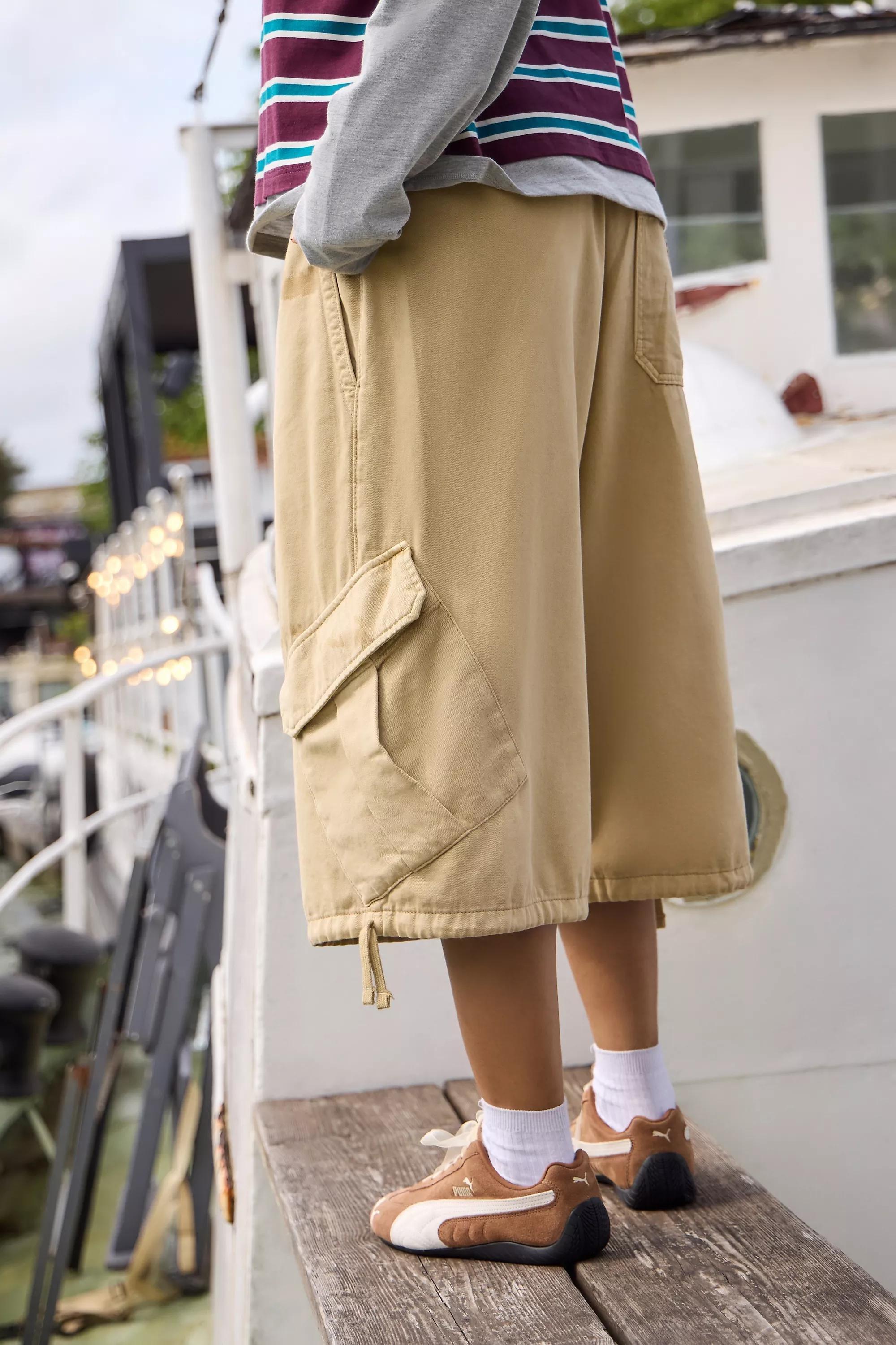 Beige Bdg Dallas Cropped Cargo Trousers, , large image number 7