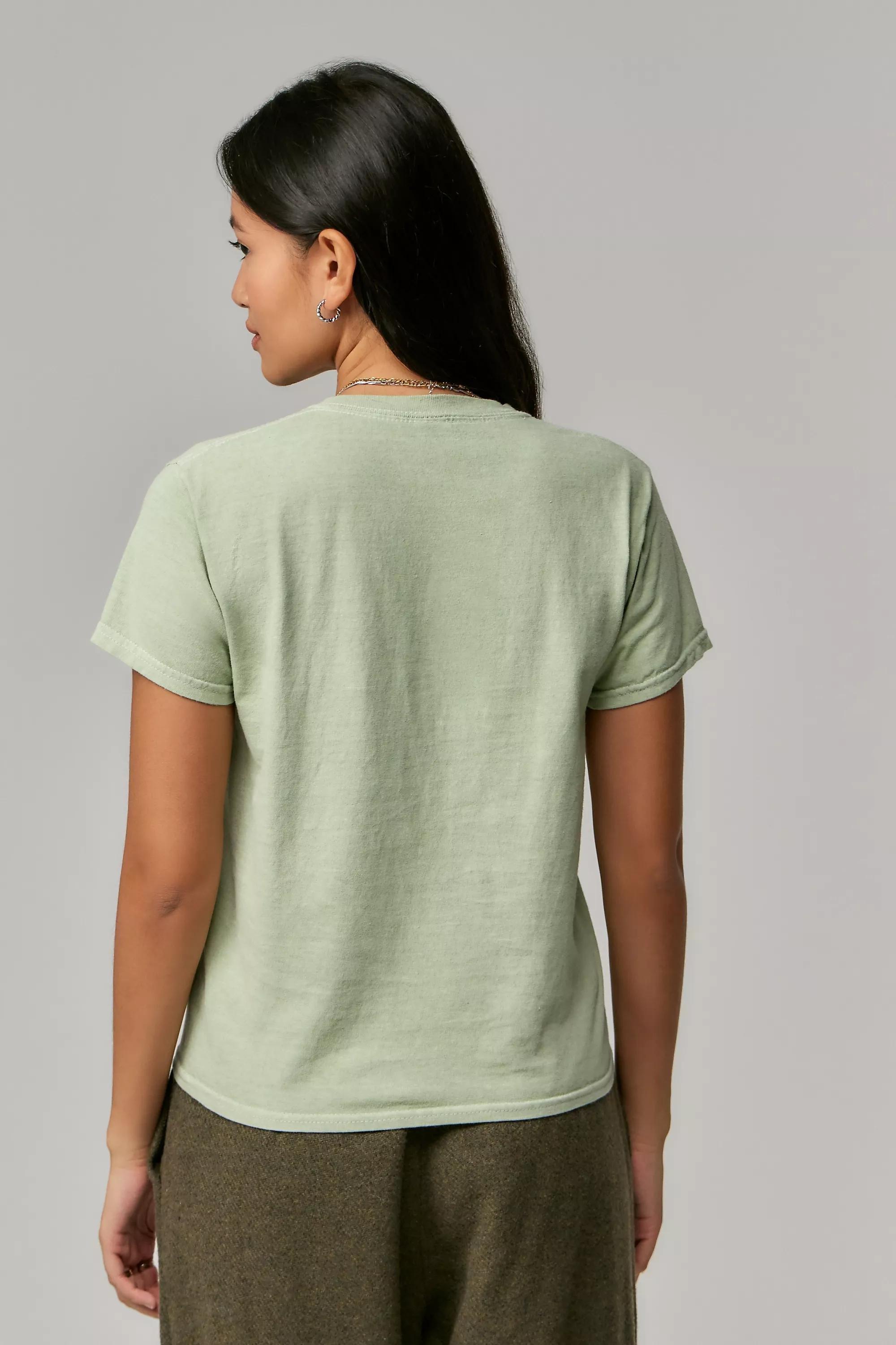 Green Detailed Bowl Relaxed T-Shirt, GRN, large image number 3