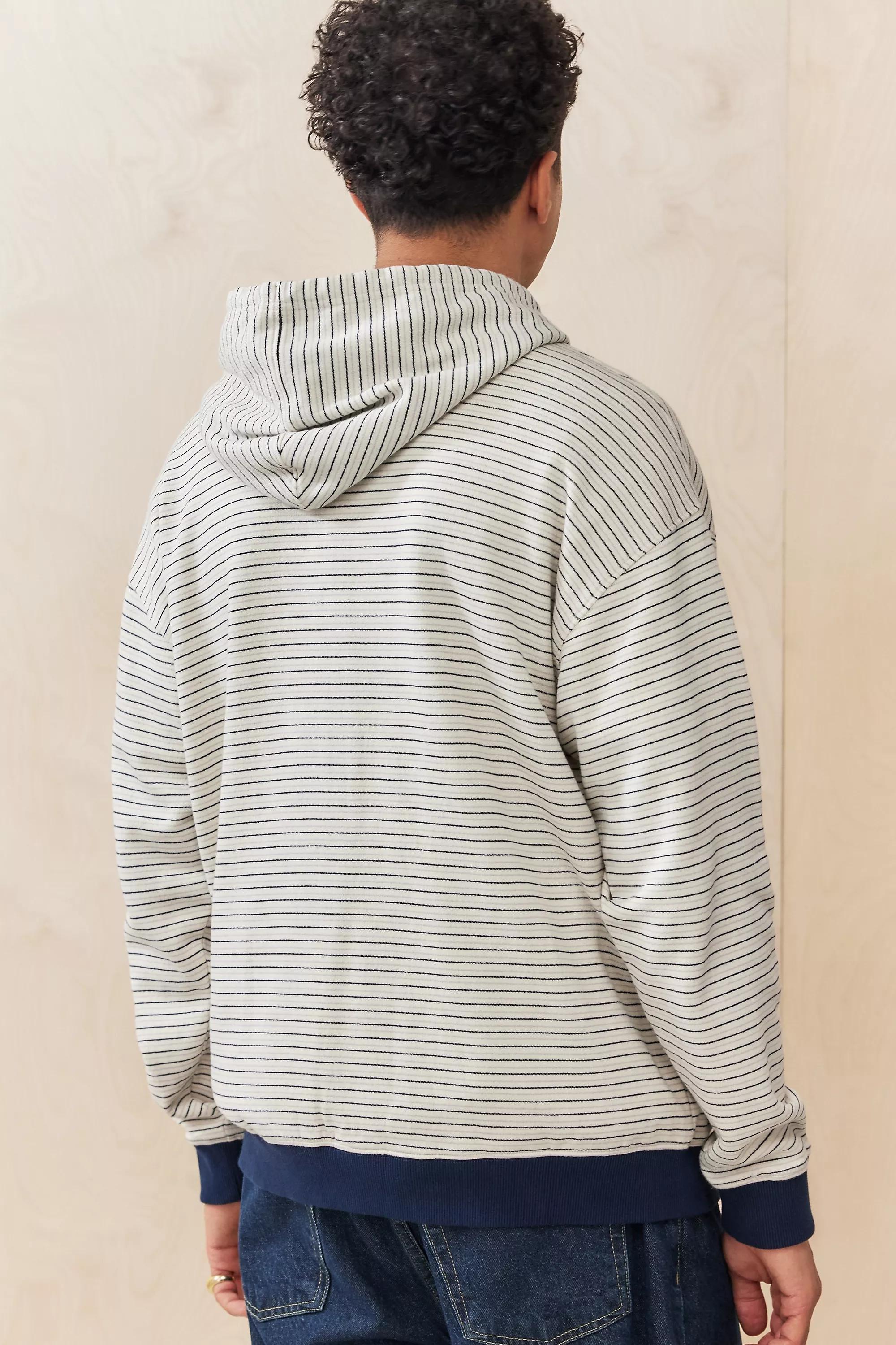 Ecru Iets Frans... Striped Zip Through Hoodie, , large image number 3