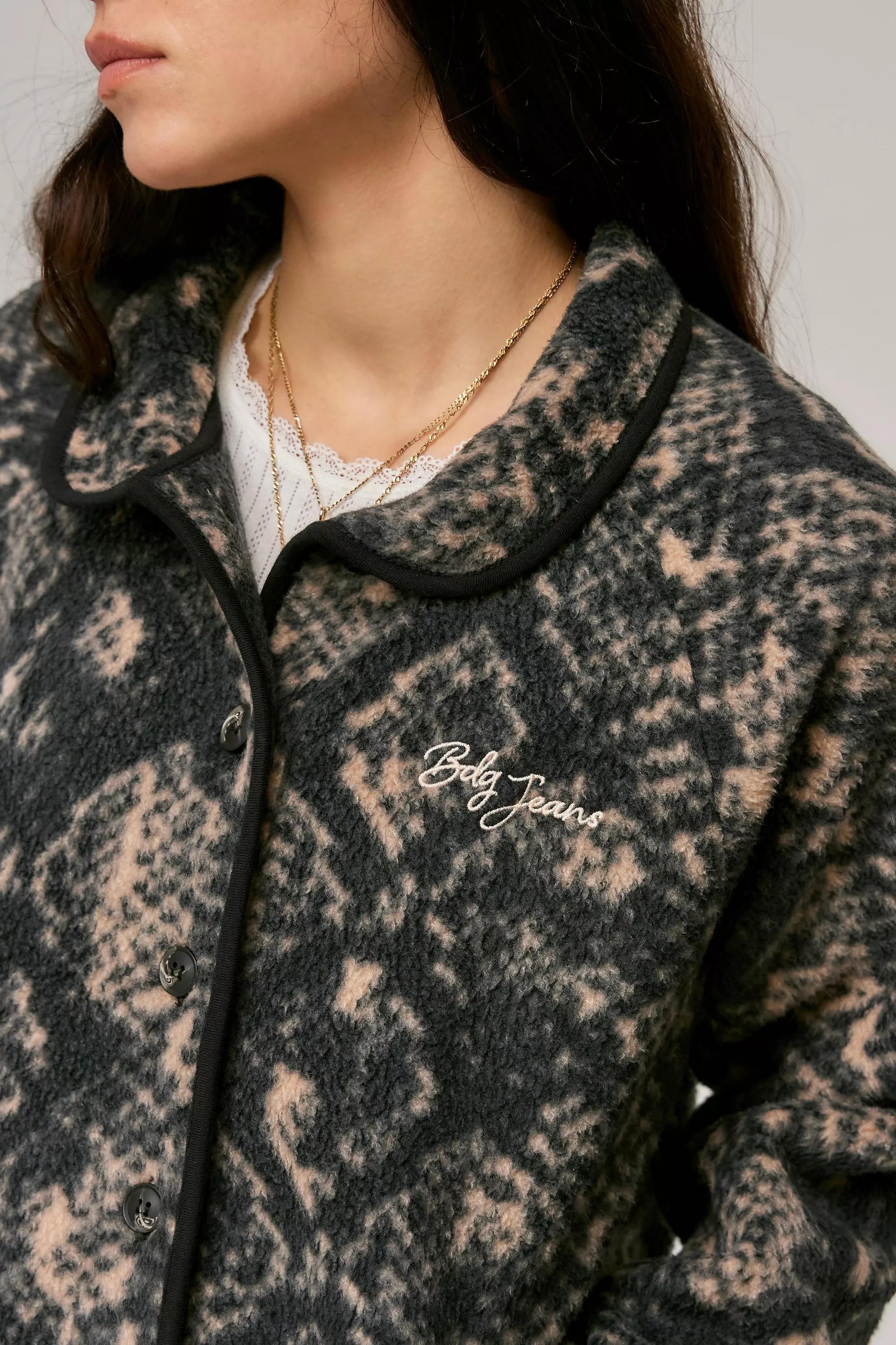 Green Bdg Snake Print Fleece, , large image number 1