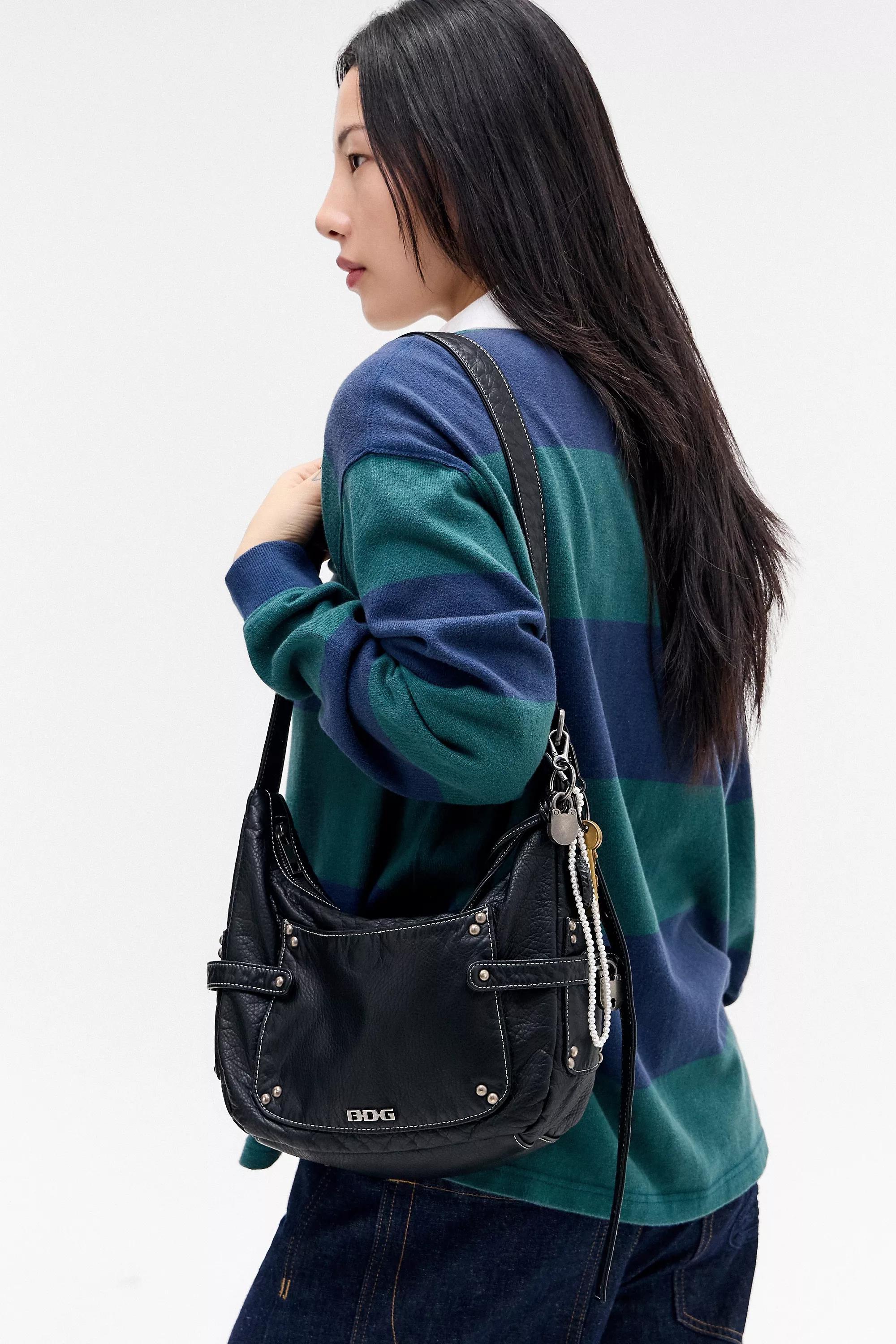 Black Bdg Reggie Faux Leather Sling Bag, BLK, large image number 0