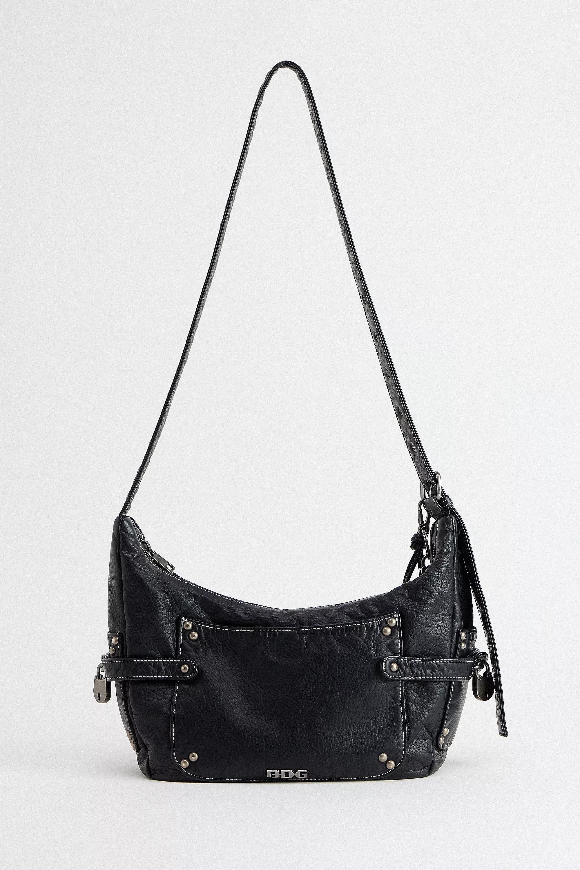 Black Bdg Reggie Faux Leather Sling Bag, BLK, medium