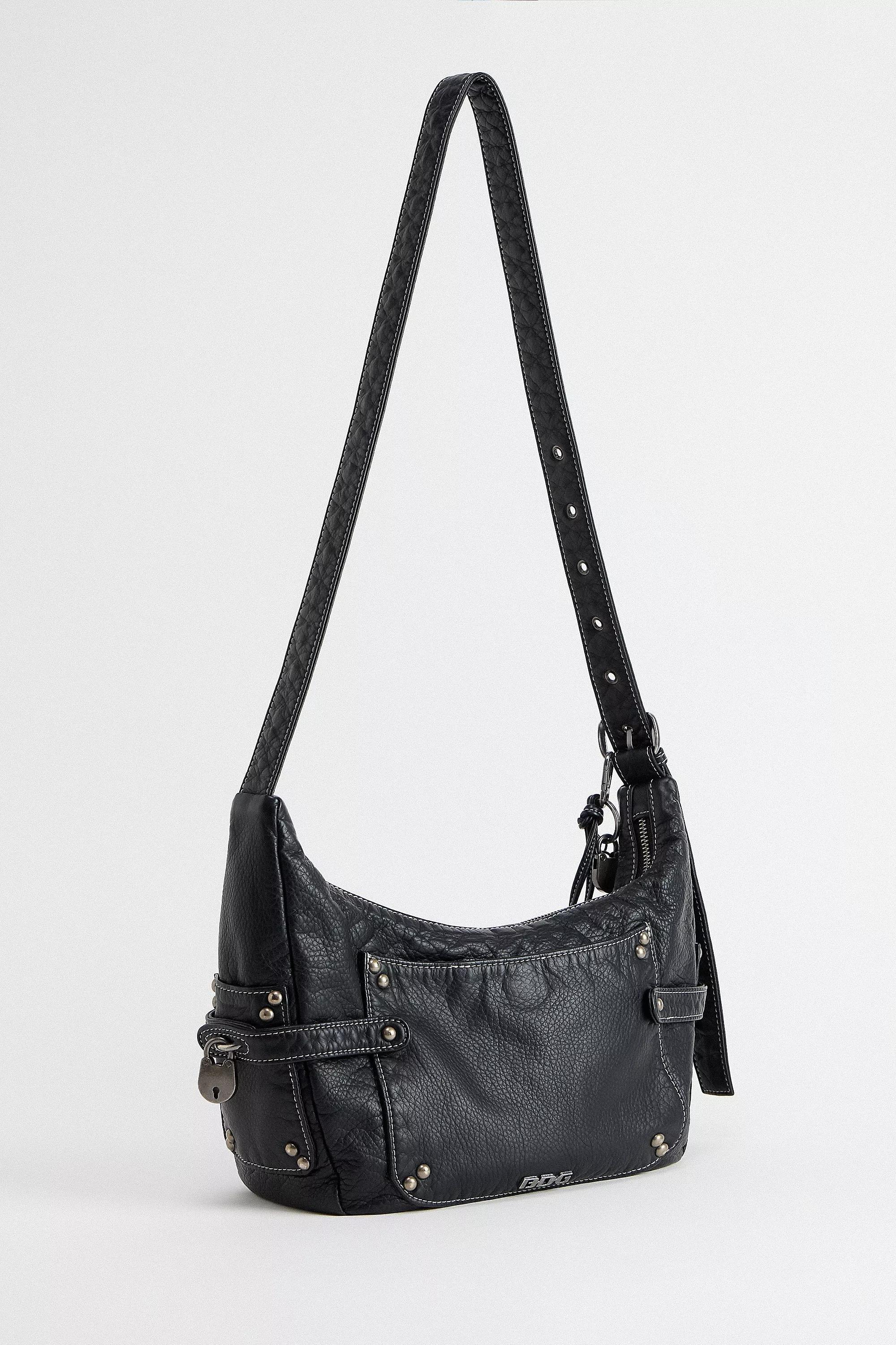 Black Bdg Reggie Faux Leather Sling Bag, BLK, medium