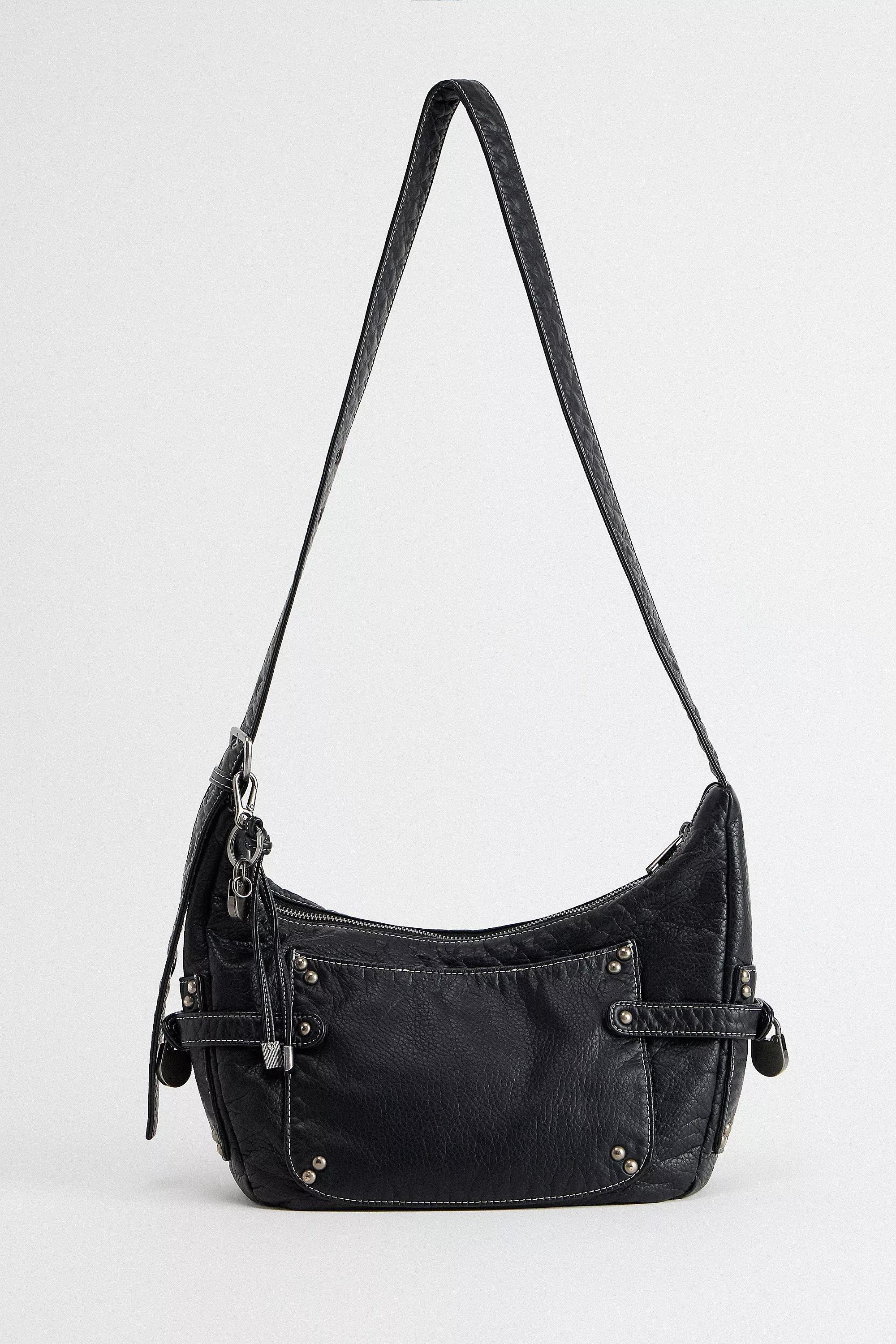 Black Bdg Reggie Faux Leather Sling Bag, BLK, large image number 4