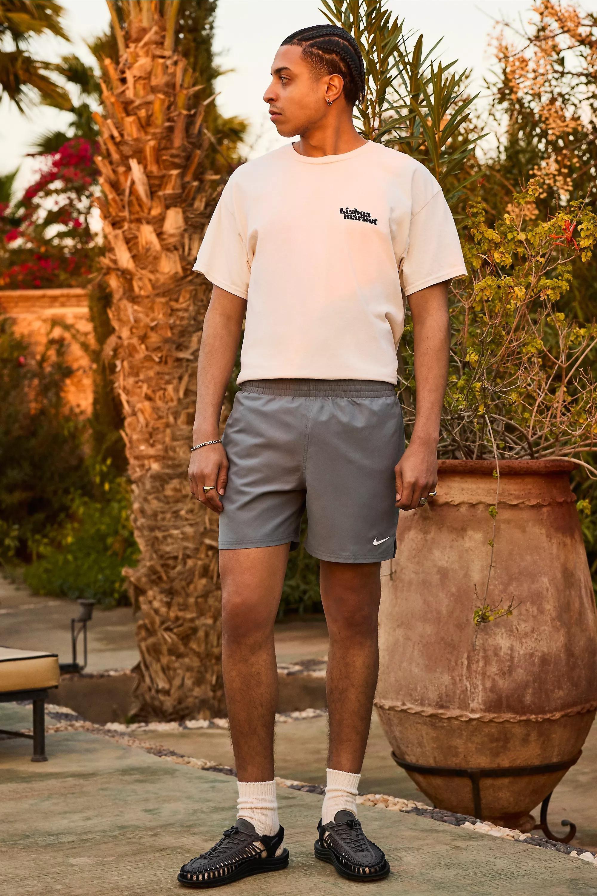 Grey Nike Cool Grey Swim Shorts, , large image number 1