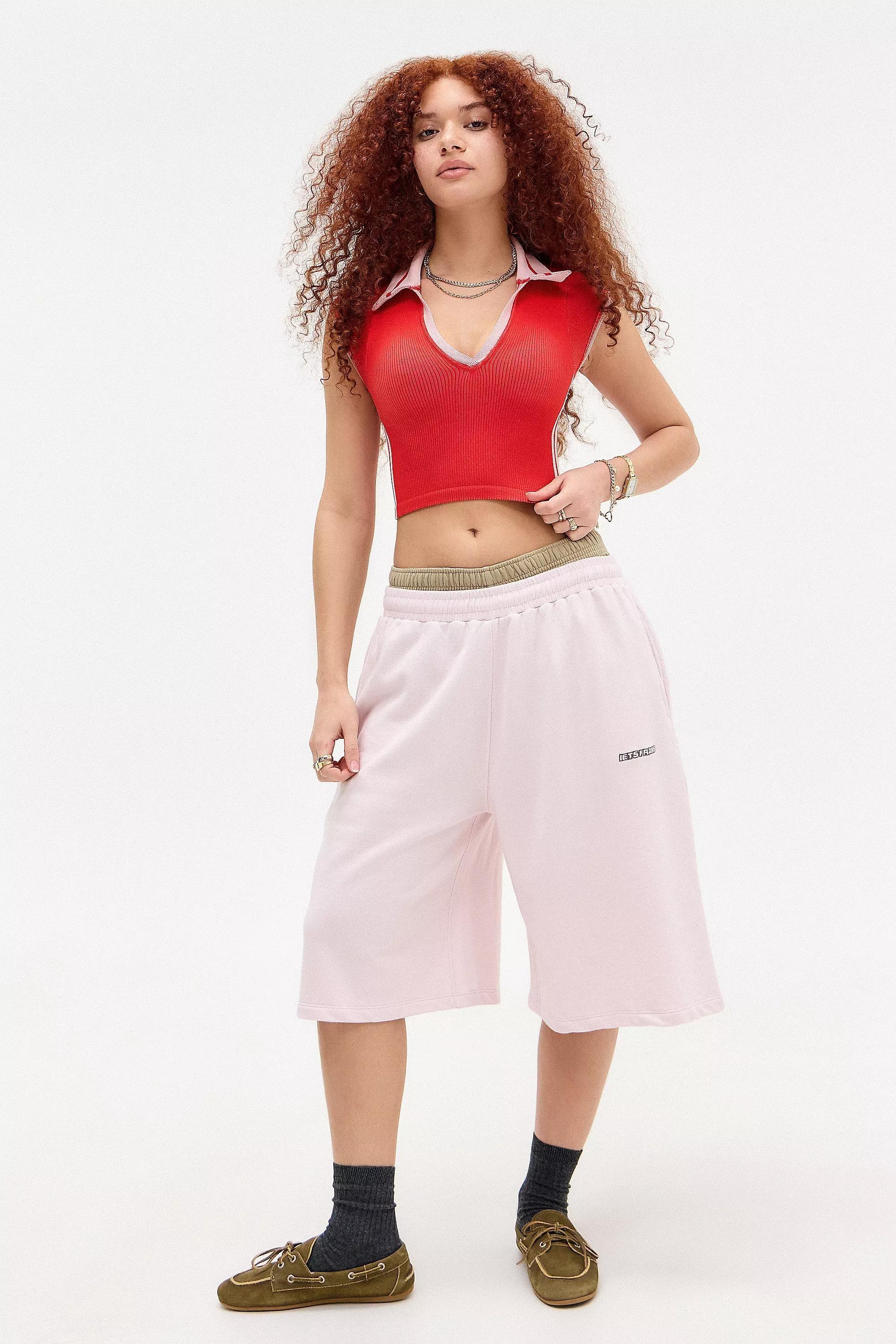White Uo Sporty Cropped Top, , large image number 1