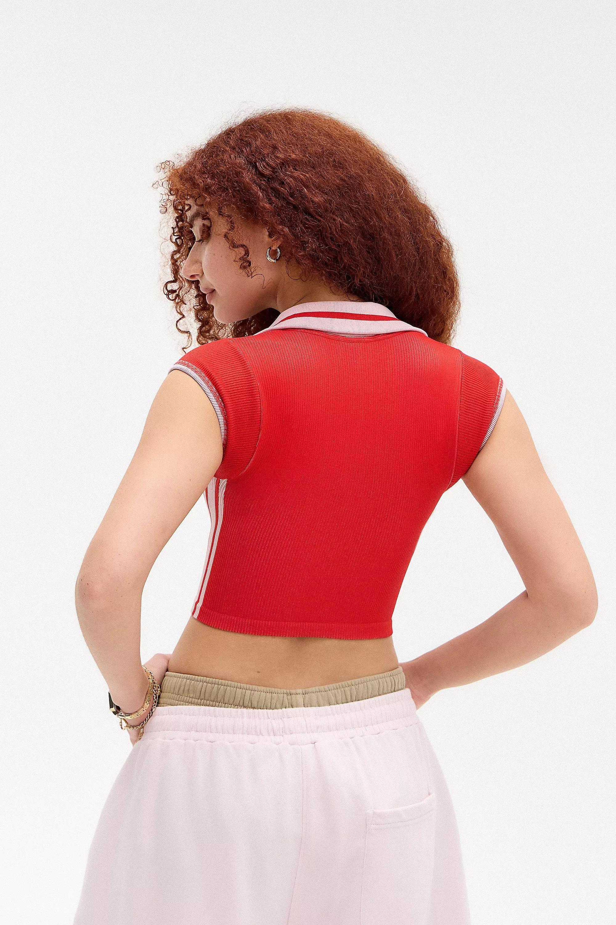 White Uo Sporty Cropped Top, , large image number 3