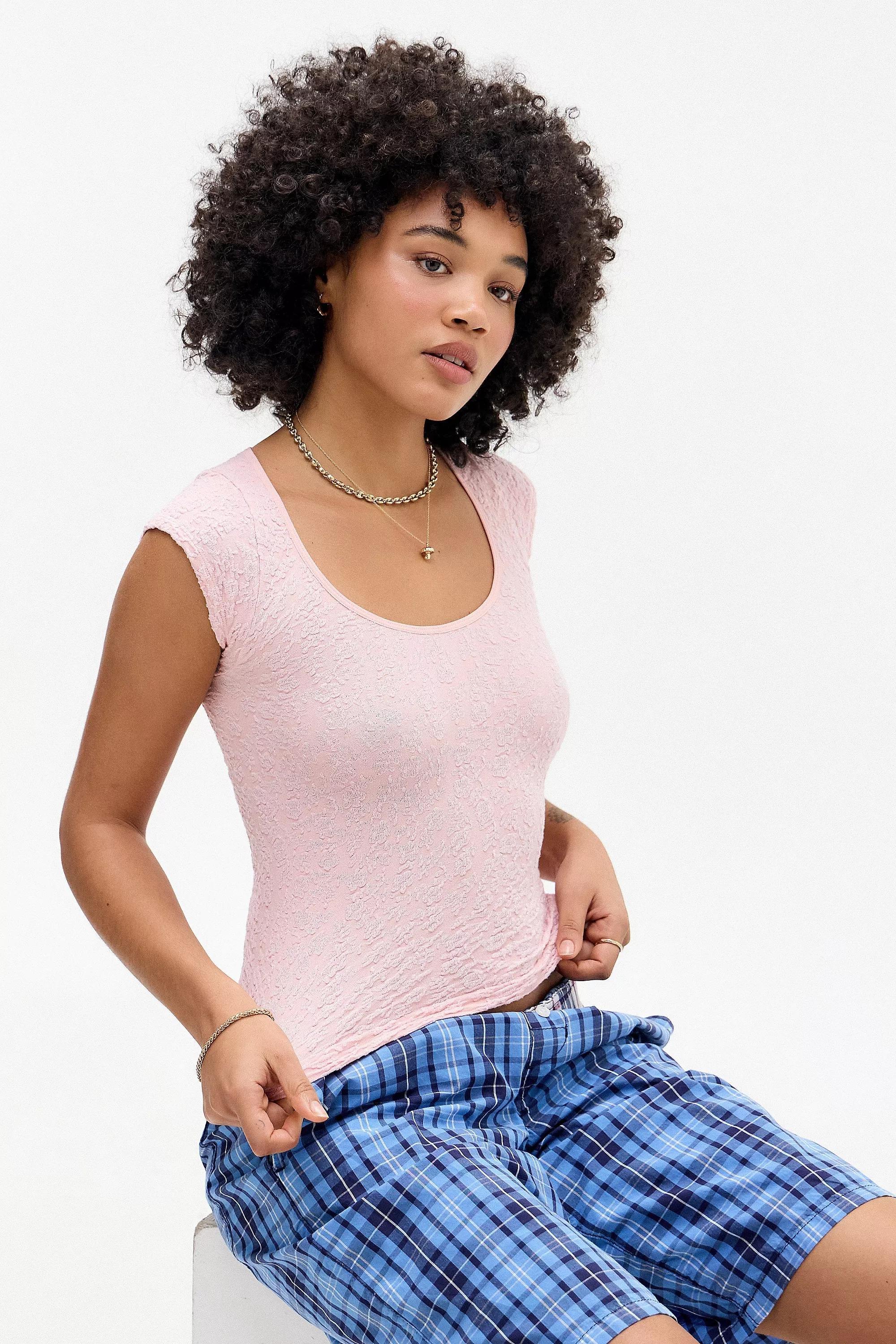 Pink Uo Seamless Textured Top, PINK, large image number 0
