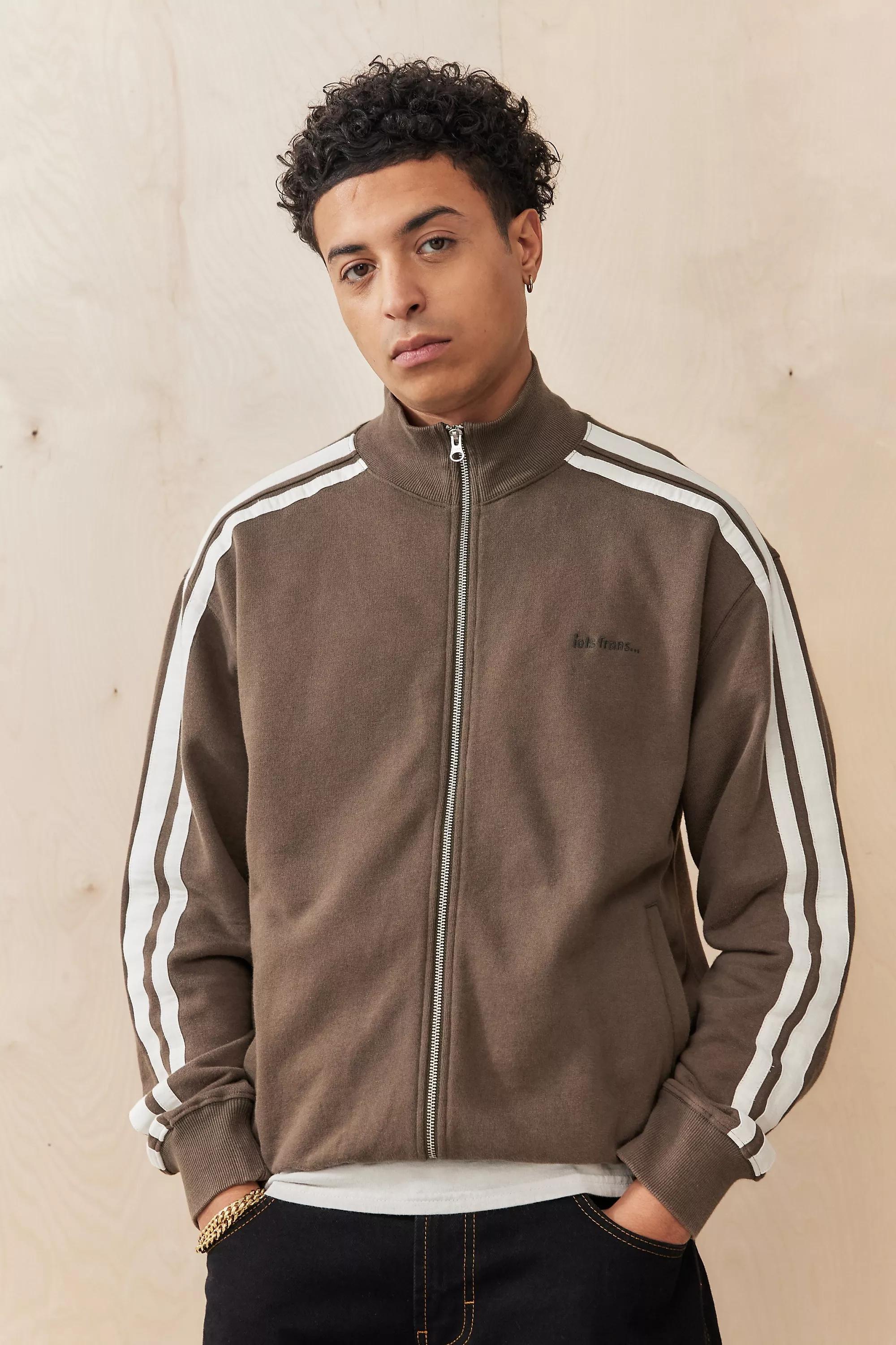 Brown Iets Frans... Tapered Teddi Track Top, , large image number 0