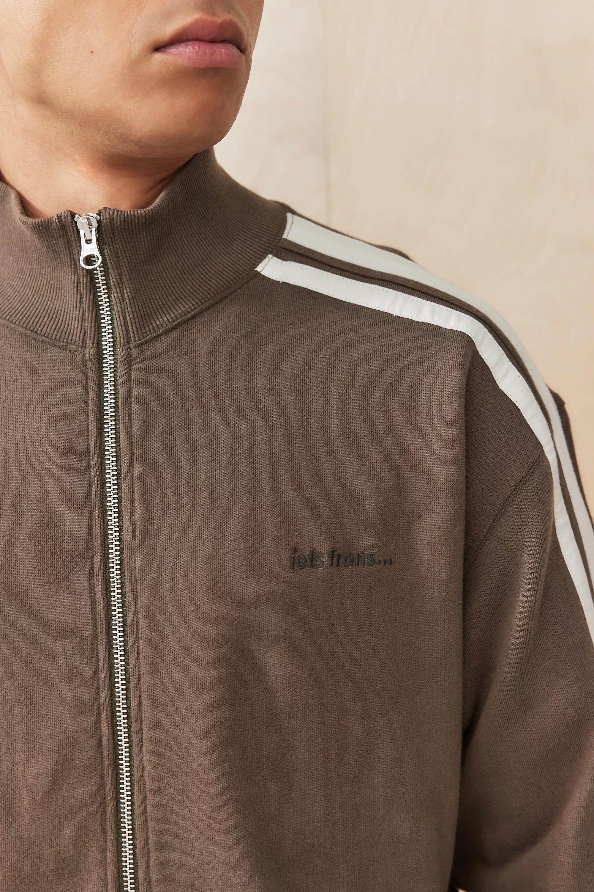 Brown Iets Frans... Tapered Teddi Track Top, , large image number 2
