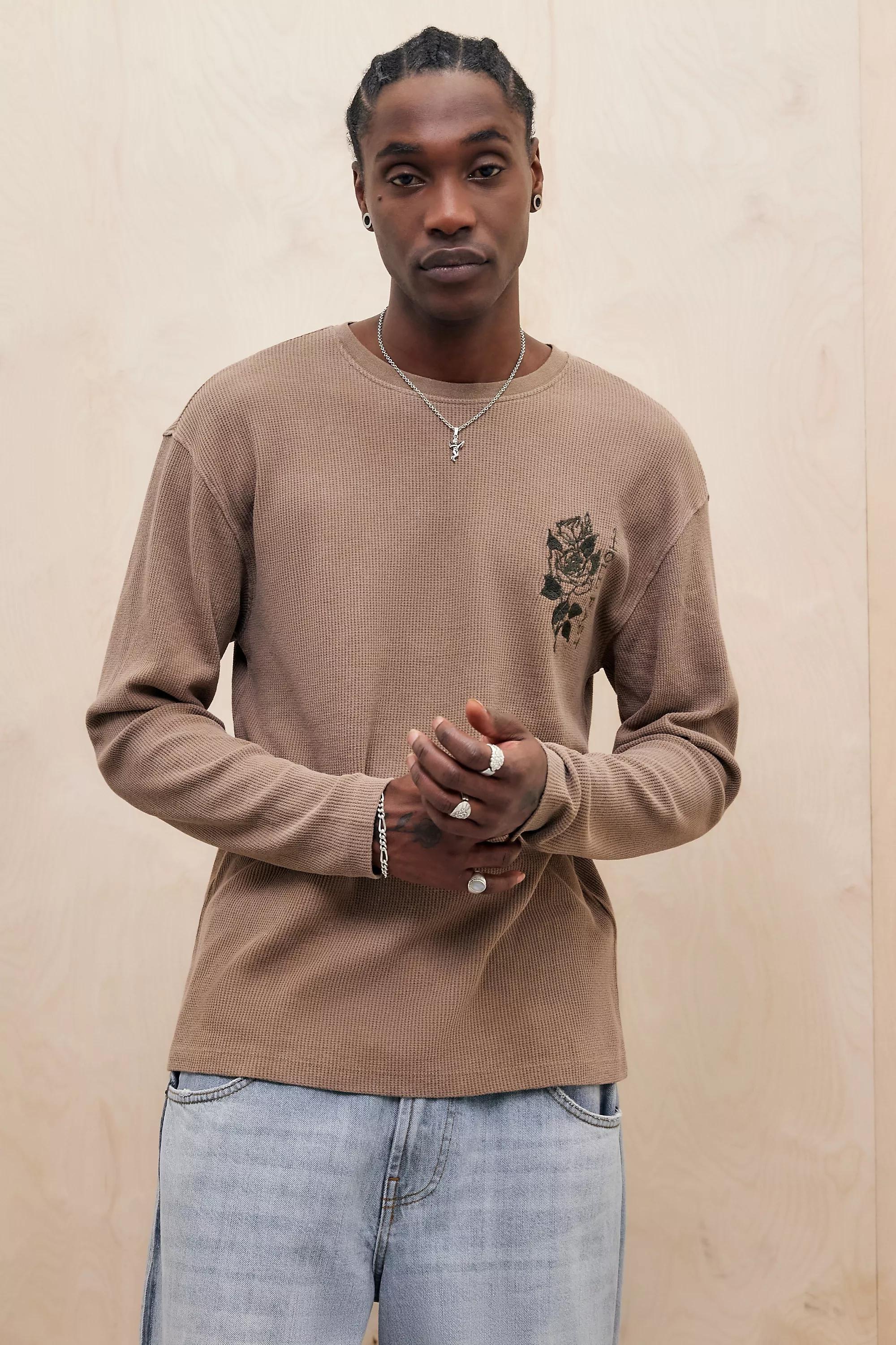 Brown UO Rose Motif T-Shirt, , large image number 0