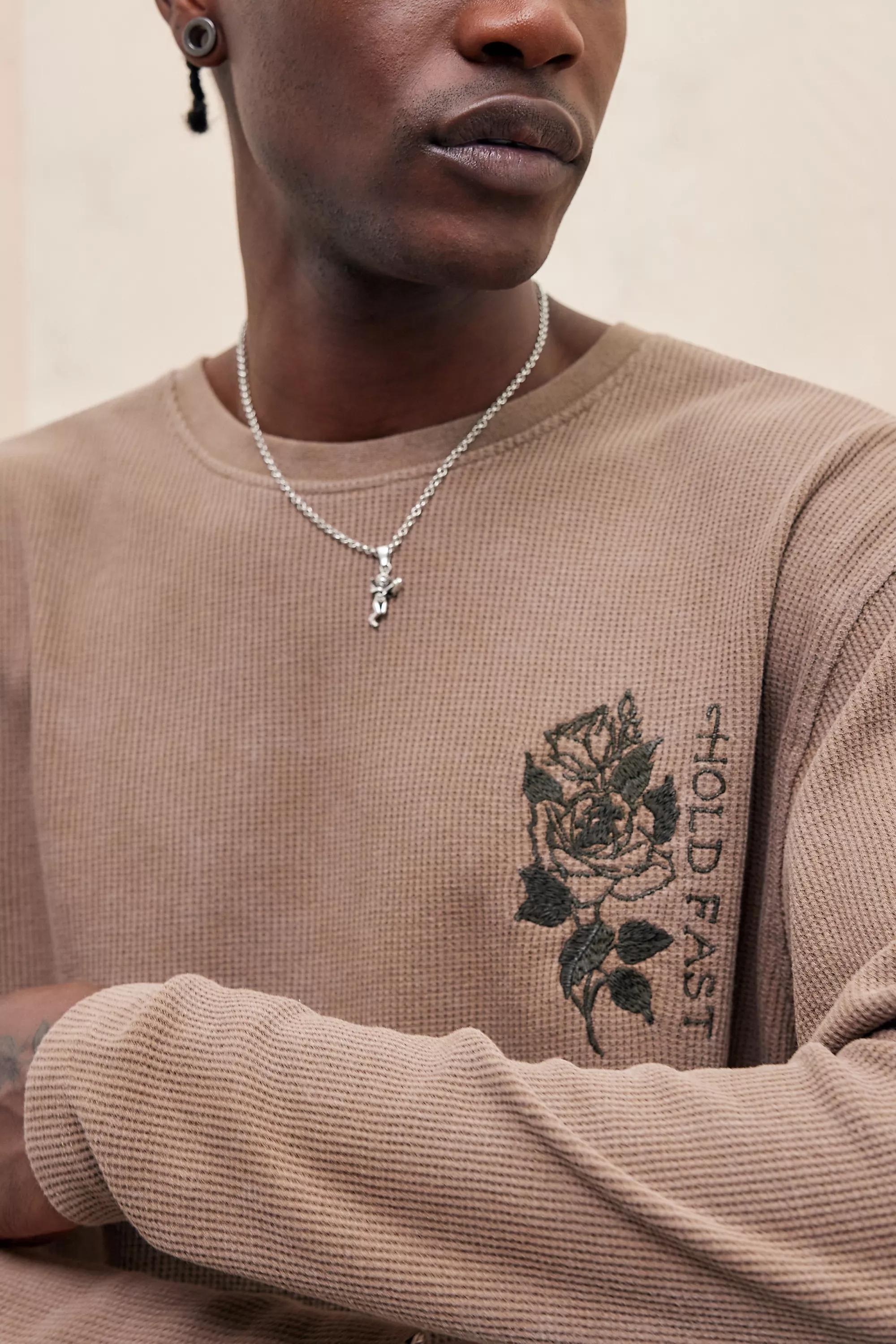 Brown UO Rose Motif T-Shirt, , large image number 1