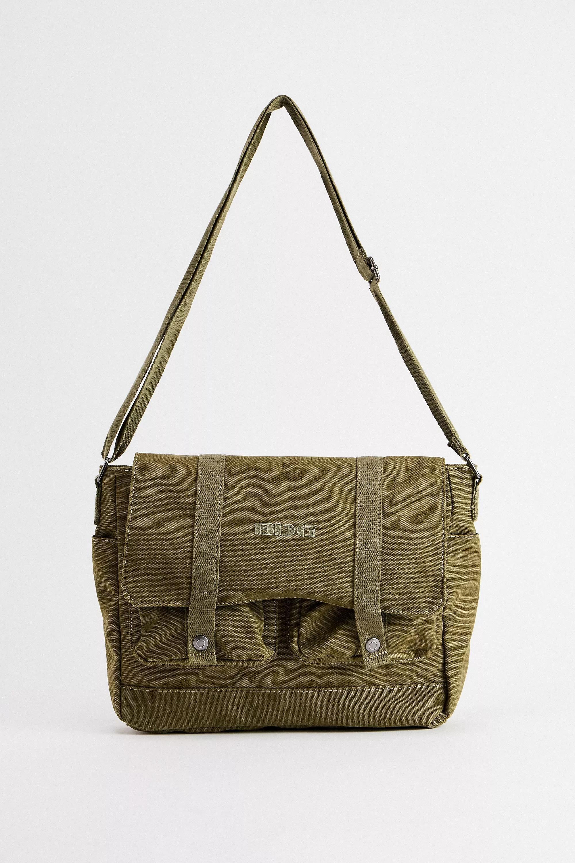 Khaki UO Messenger Bag, KHAKI, medium