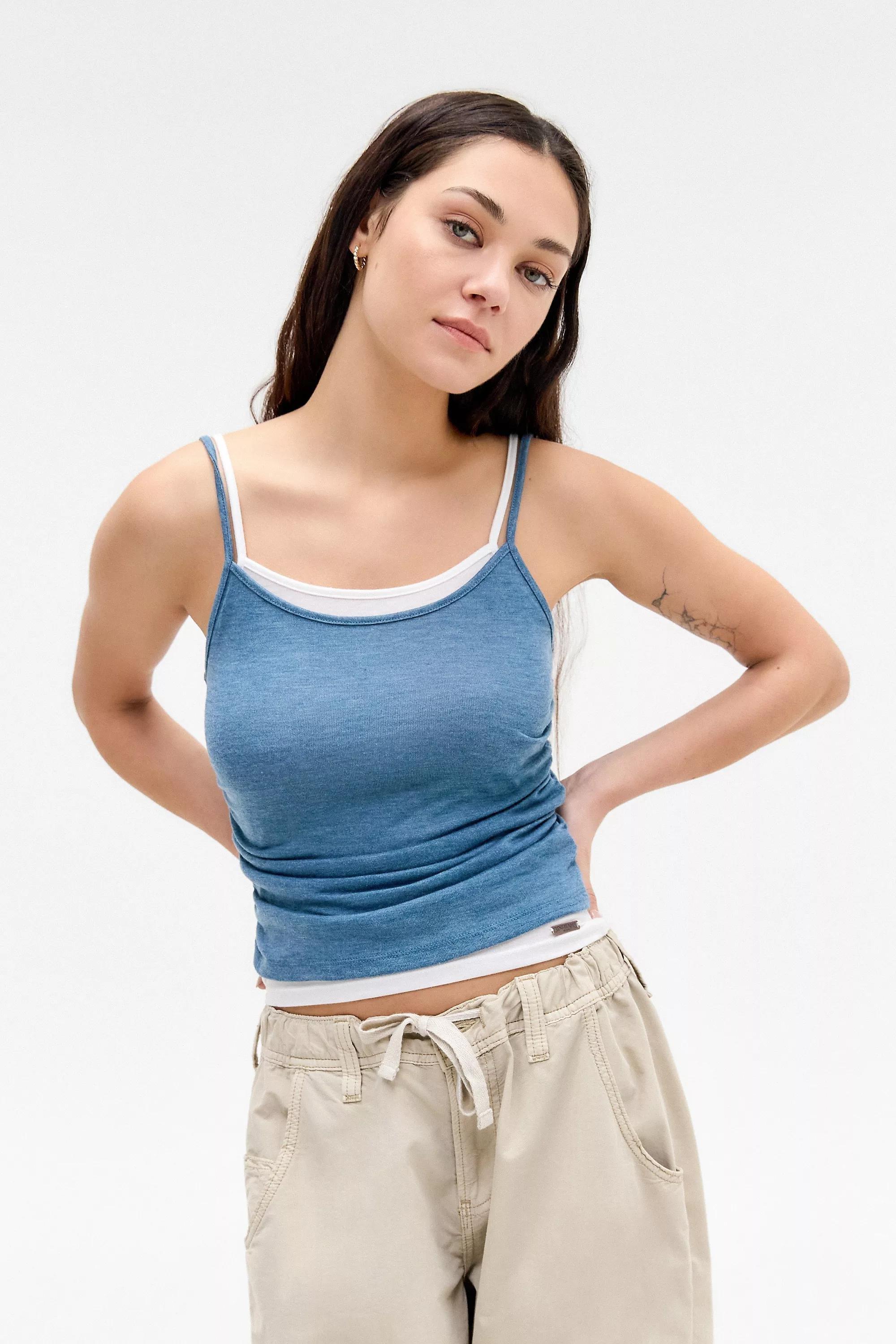Blue Bdg Double Layer Tank Top, , large image number 0