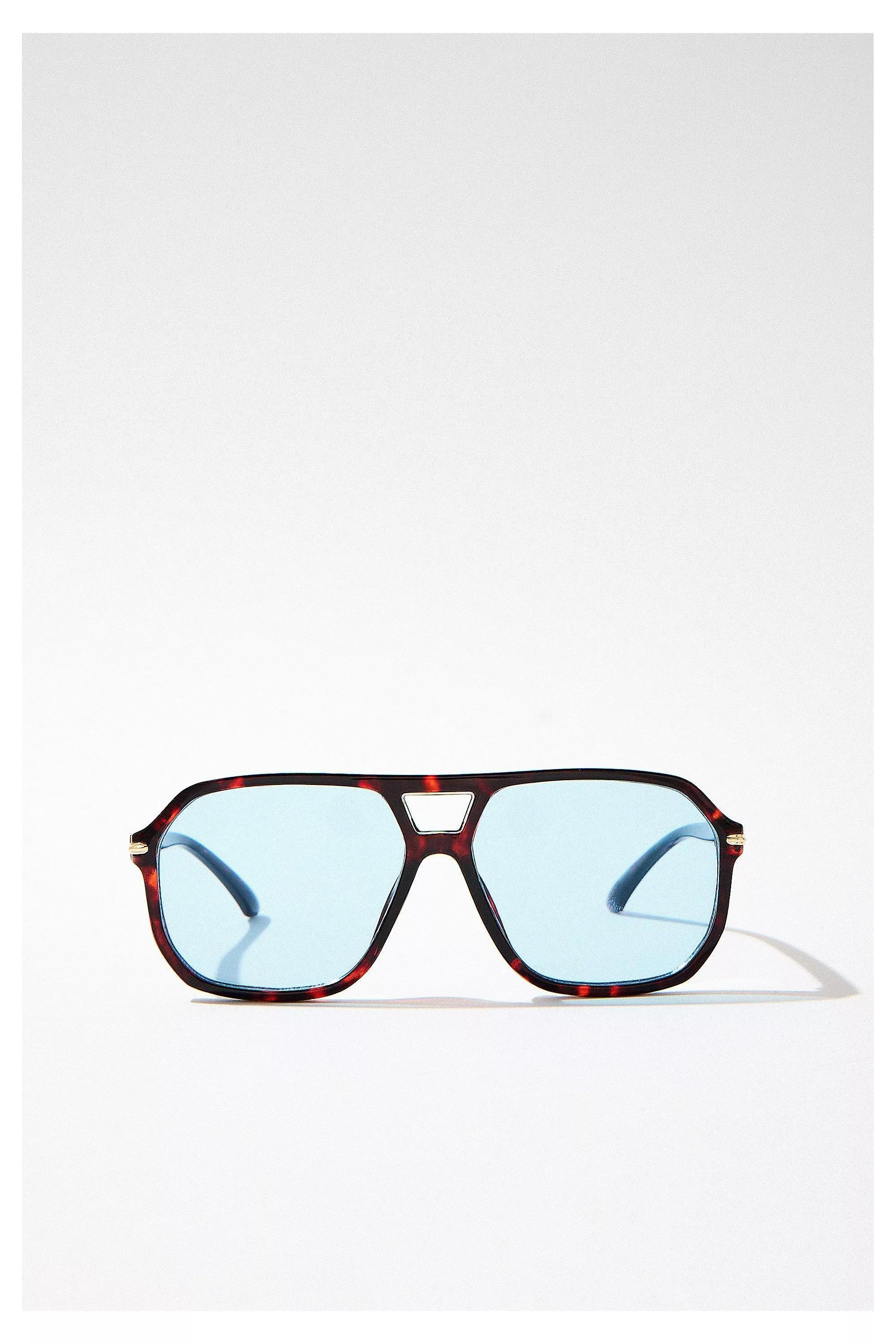 Brown Pattern Uo Frank Tortoiseshell Sunglasses, BRN MOTIF, large image number 0