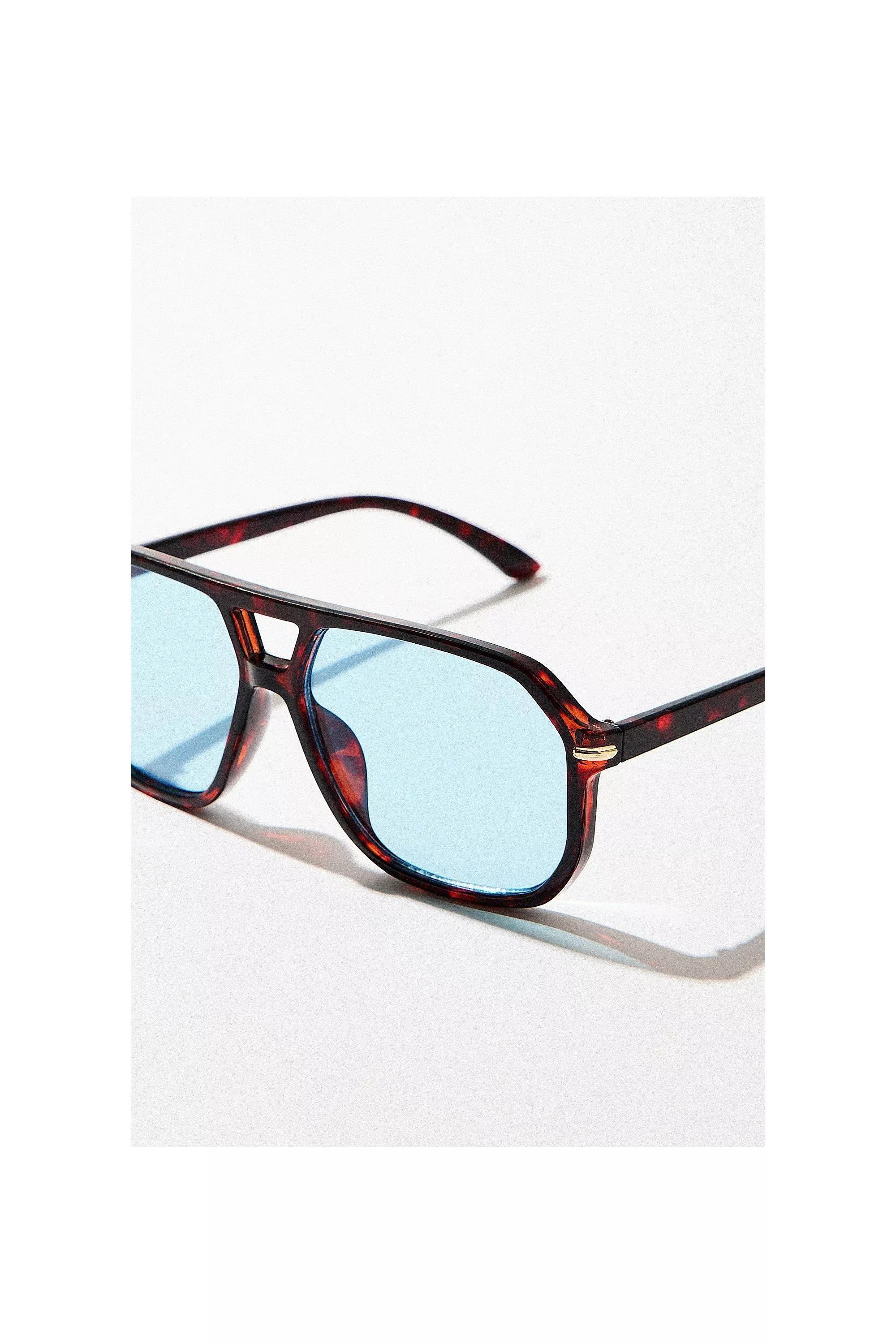 Brown Pattern Uo Frank Tortoiseshell Sunglasses, BRN MOTIF, large image number 1