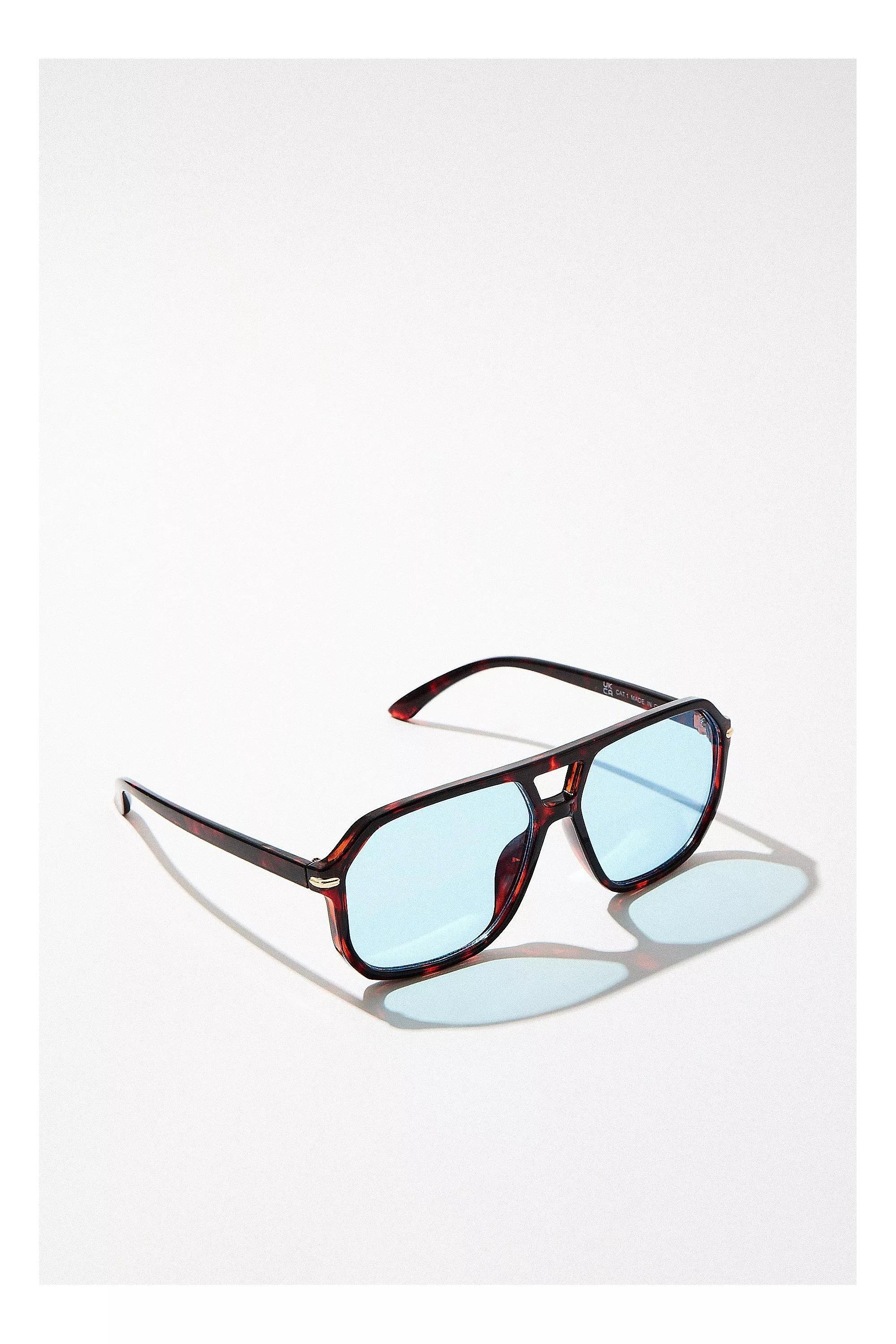 Brown Pattern Uo Frank Tortoiseshell Sunglasses, BRN MOTIF, large image number 2