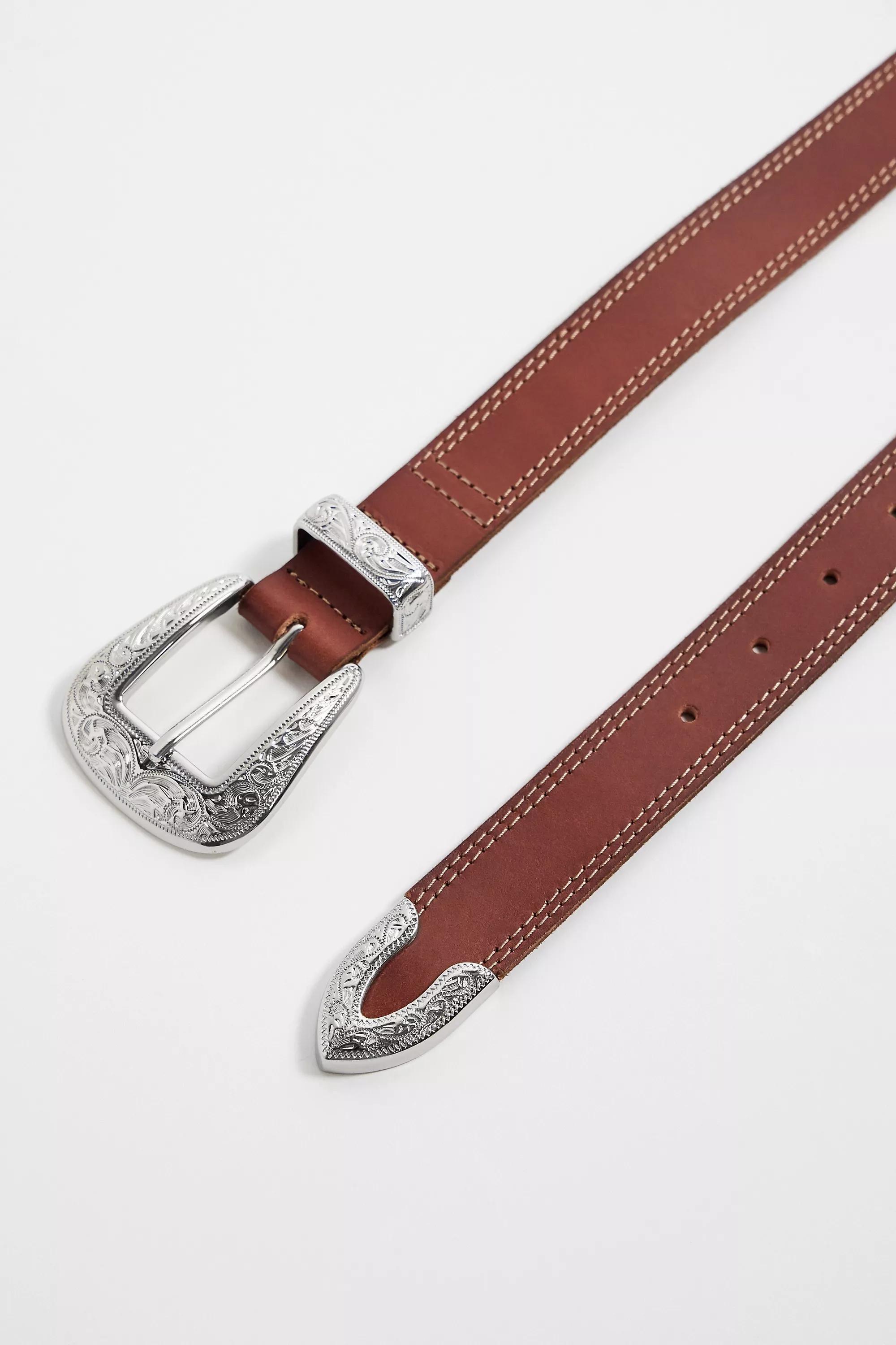 UO Cedar Stitched Leather Buckle, , large image number 2