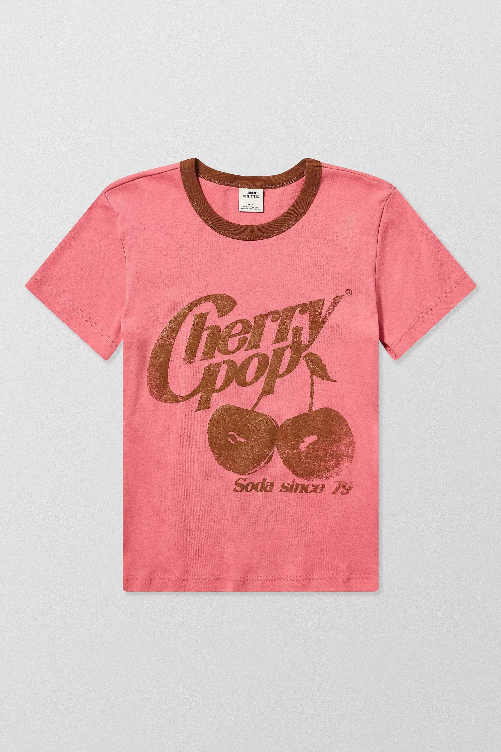 Pink Uo Cherry Pop Ringer Baby T-Shirt, , large image number 5