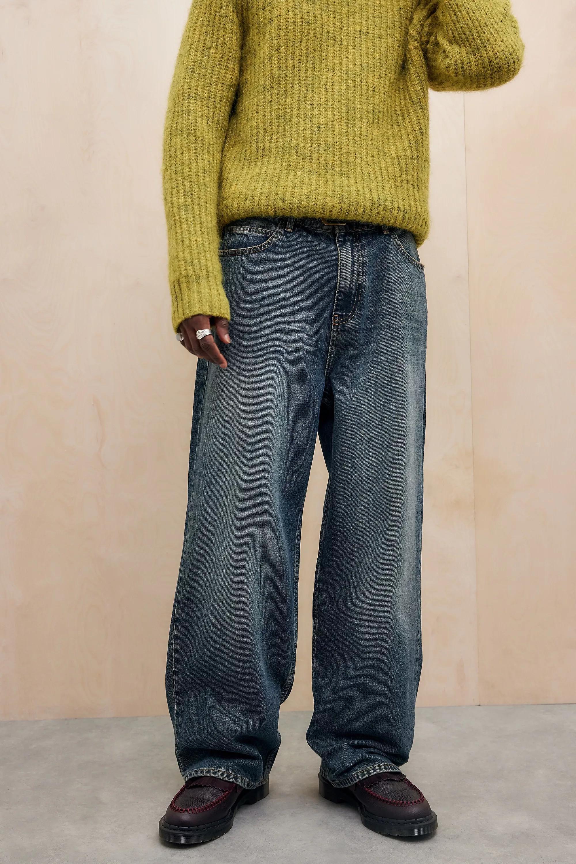 Blue Bdg Detailed Jeans, , medium