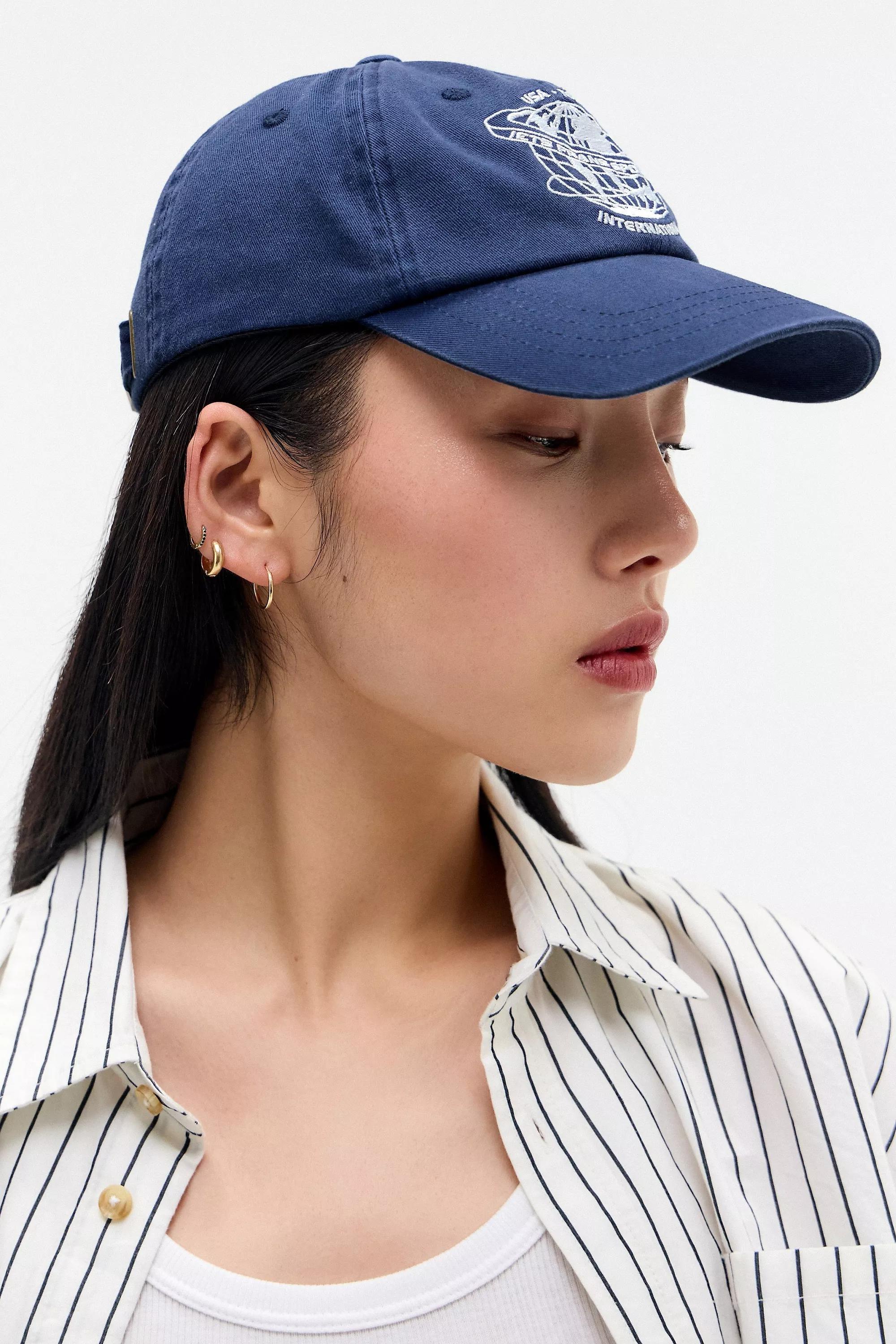 Navy Iets Frans... Globe Embroidered Cap, NAVY, large image number 0