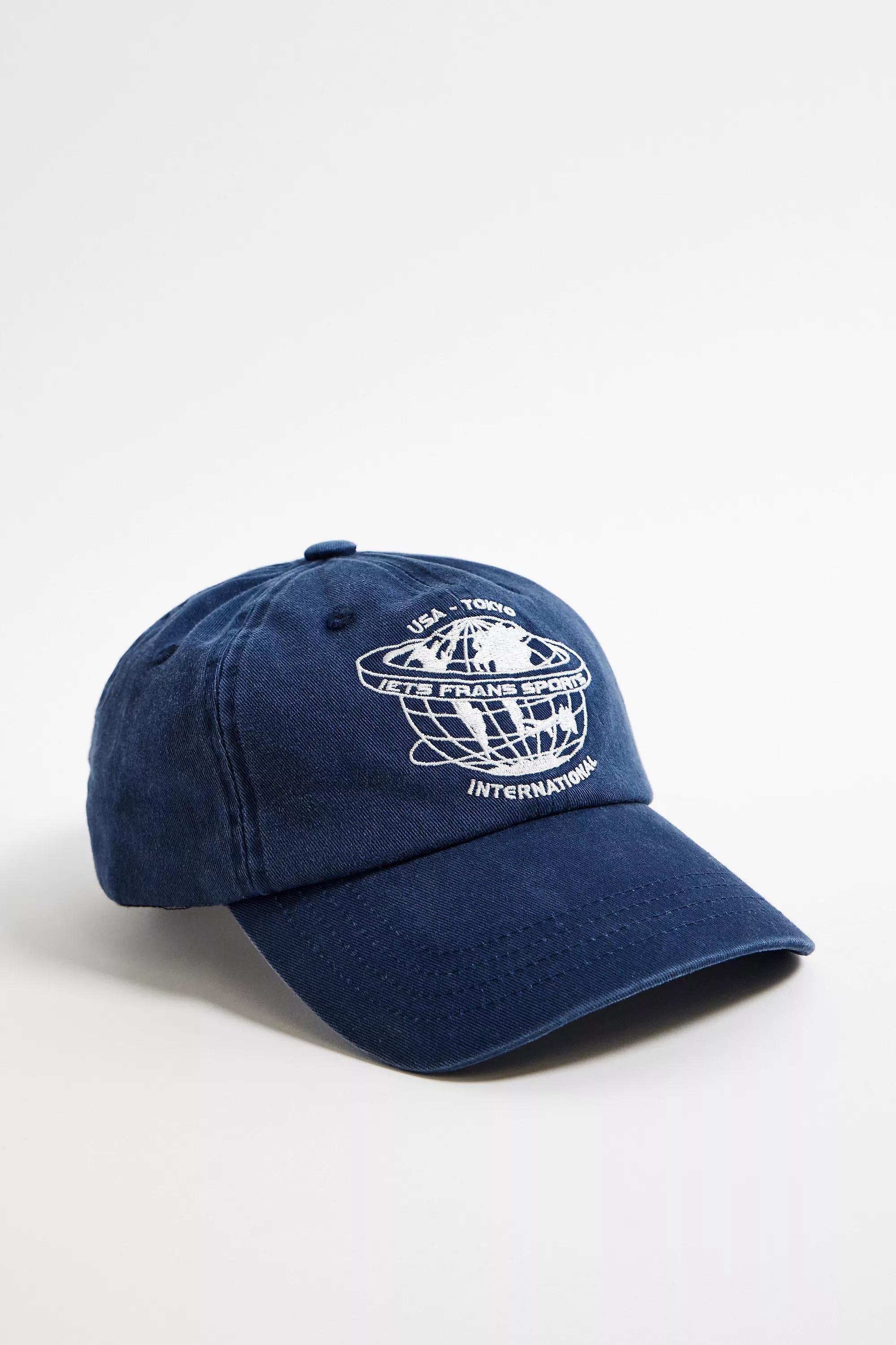 Navy Iets Frans... Globe Embroidered Cap, NAVY, large image number 1