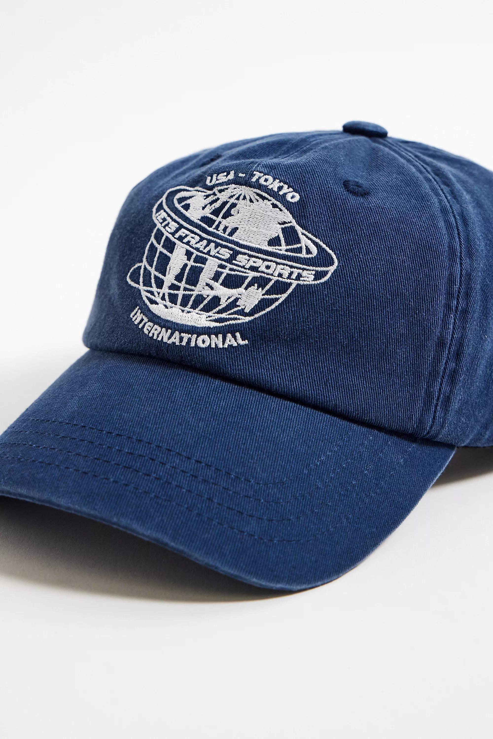 Navy Iets Frans... Globe Embroidered Cap, NAVY, large image number 2