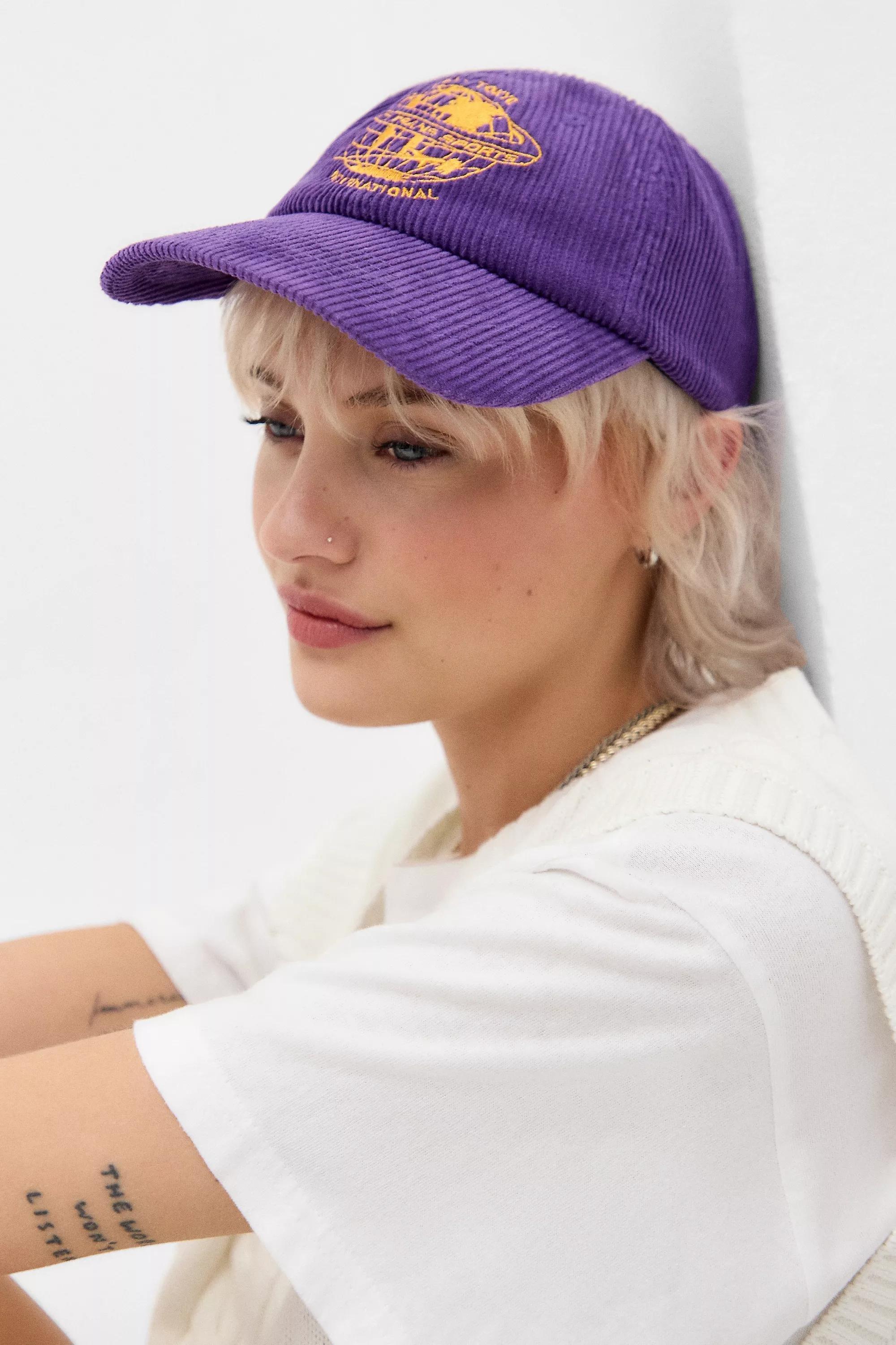 Purple Iets Frans... Globe Corduroy Cap, PURP, large image number 0