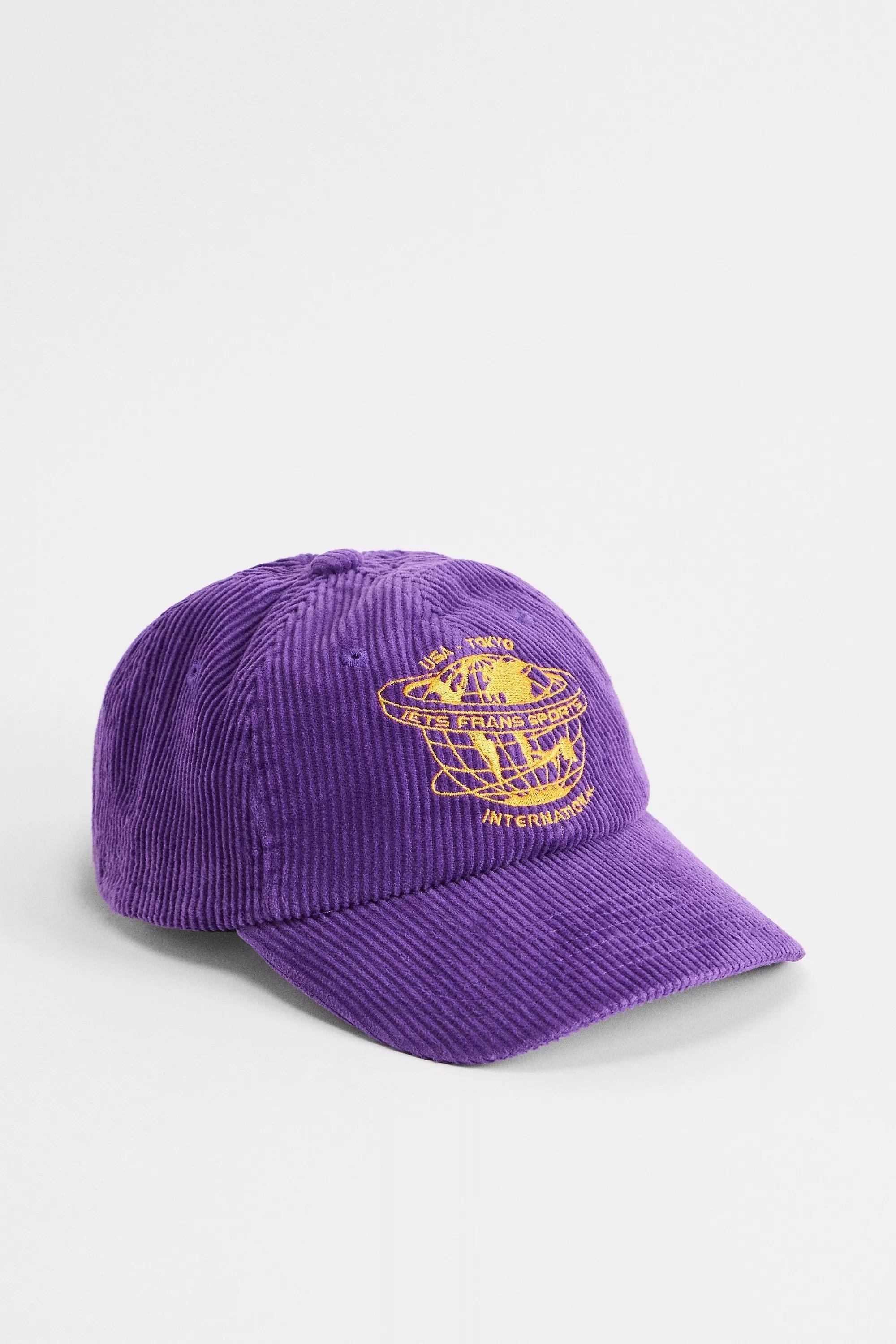 Purple Iets Frans... Globe Corduroy Cap, PURP, large image number 1