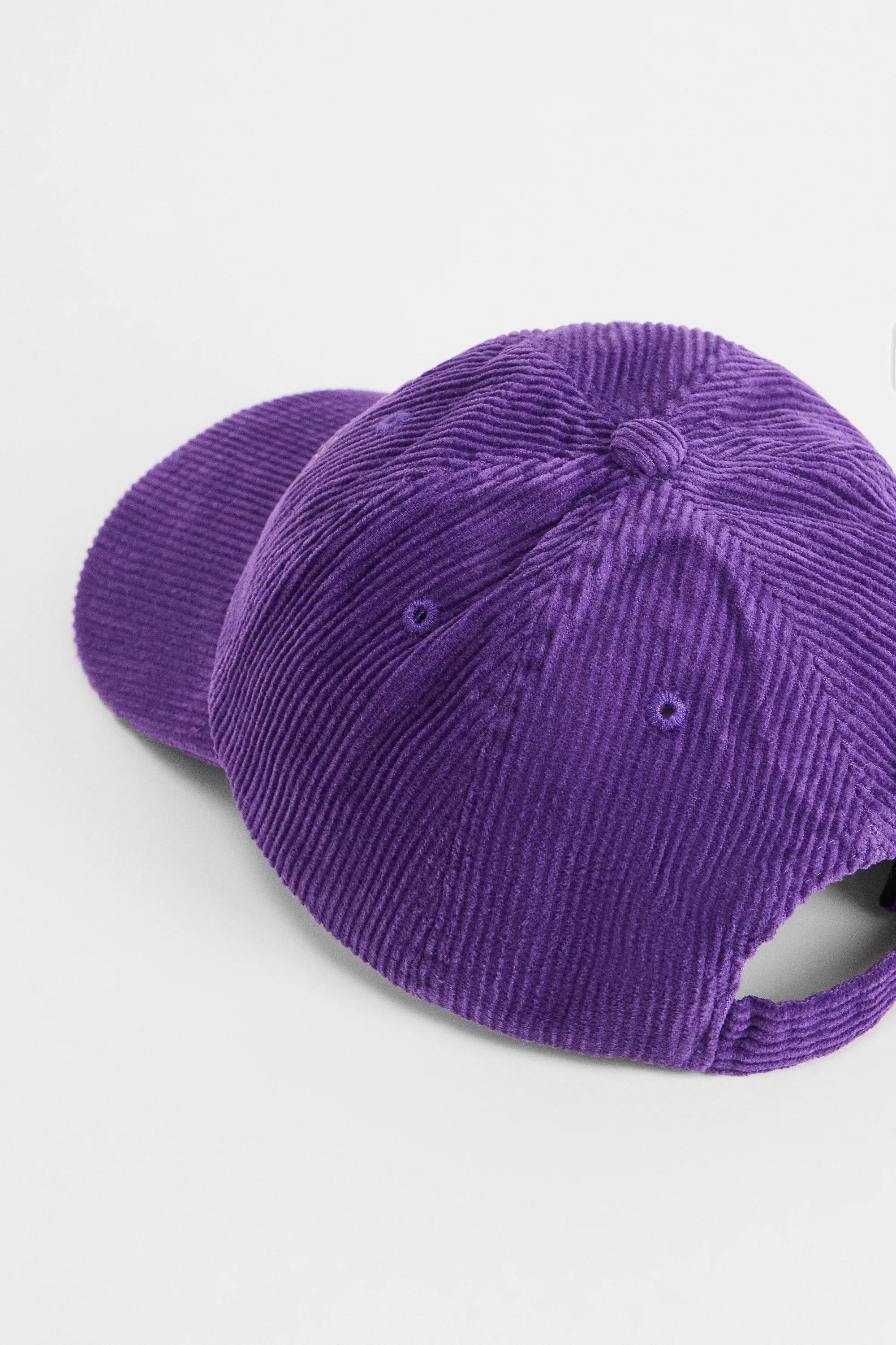 Purple Iets Frans... Globe Corduroy Cap, PURP, large image number 3