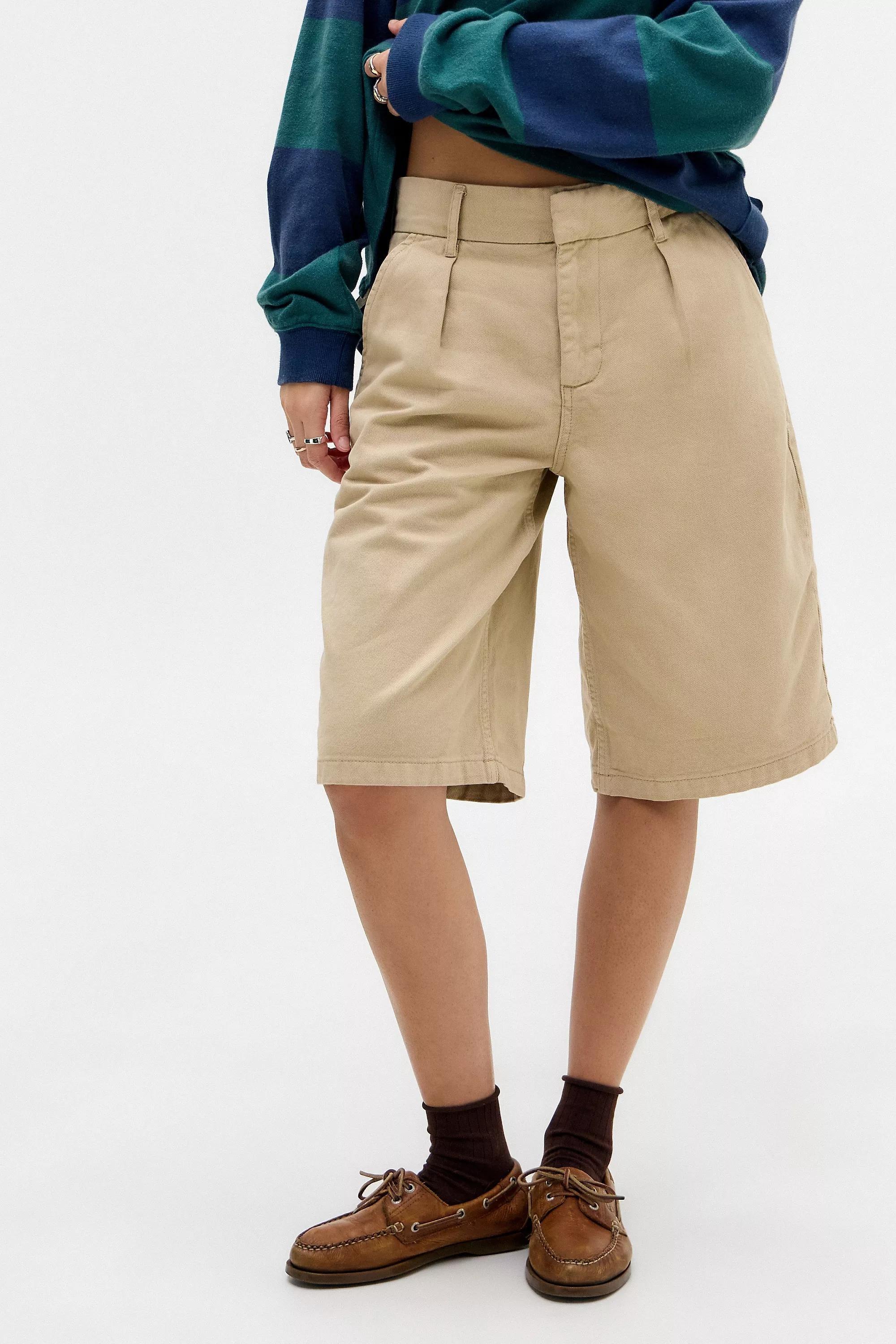 Beige Bdg Longline Chino Shorts, , large image number 0