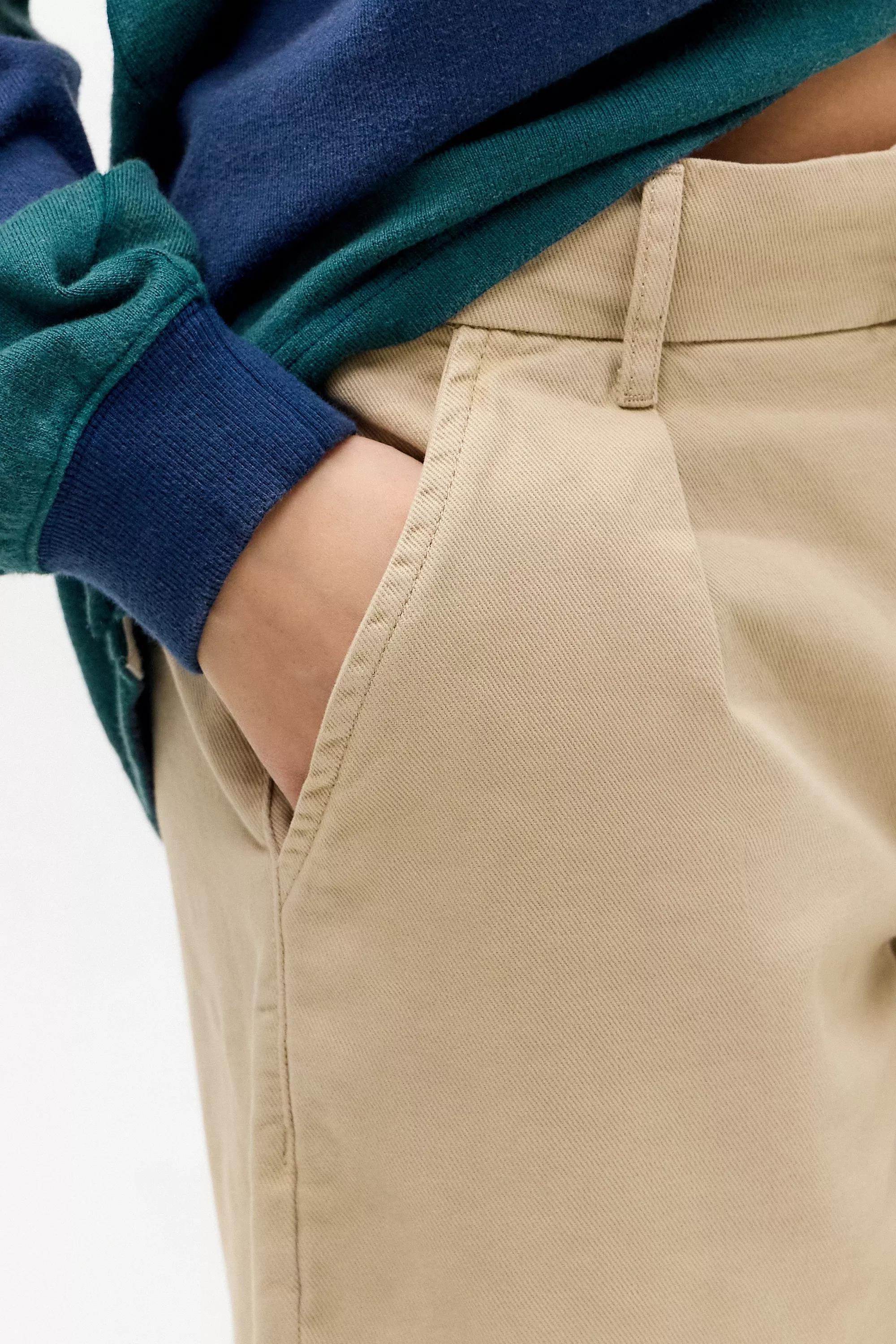 Beige Bdg Longline Chino Shorts, , large image number 2