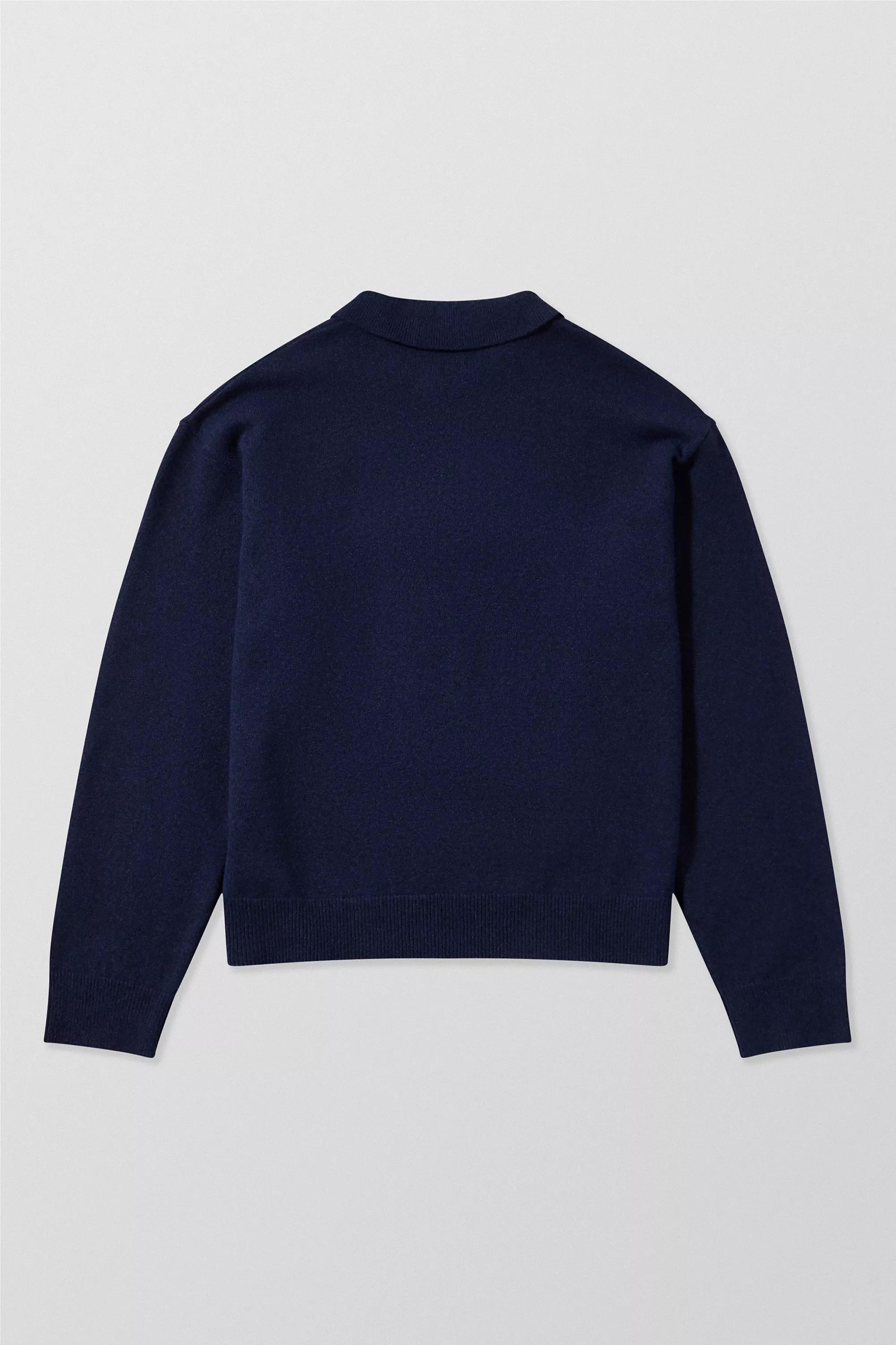 Navy Iets Frans... Detailed Polo Shirt, , large image number 5