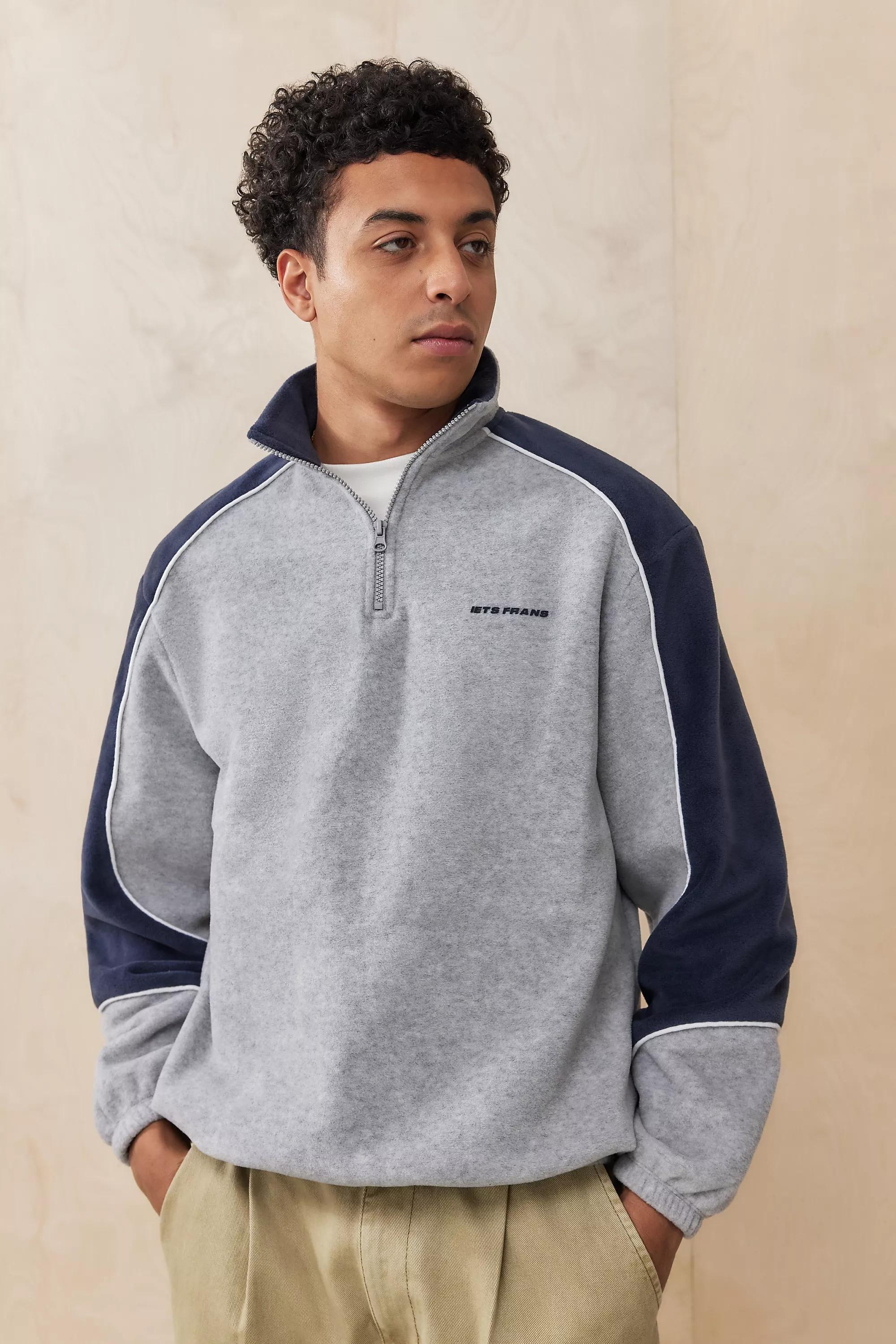 Grey Iets Frans... Panelled Fleece Sweater, , large image number 0