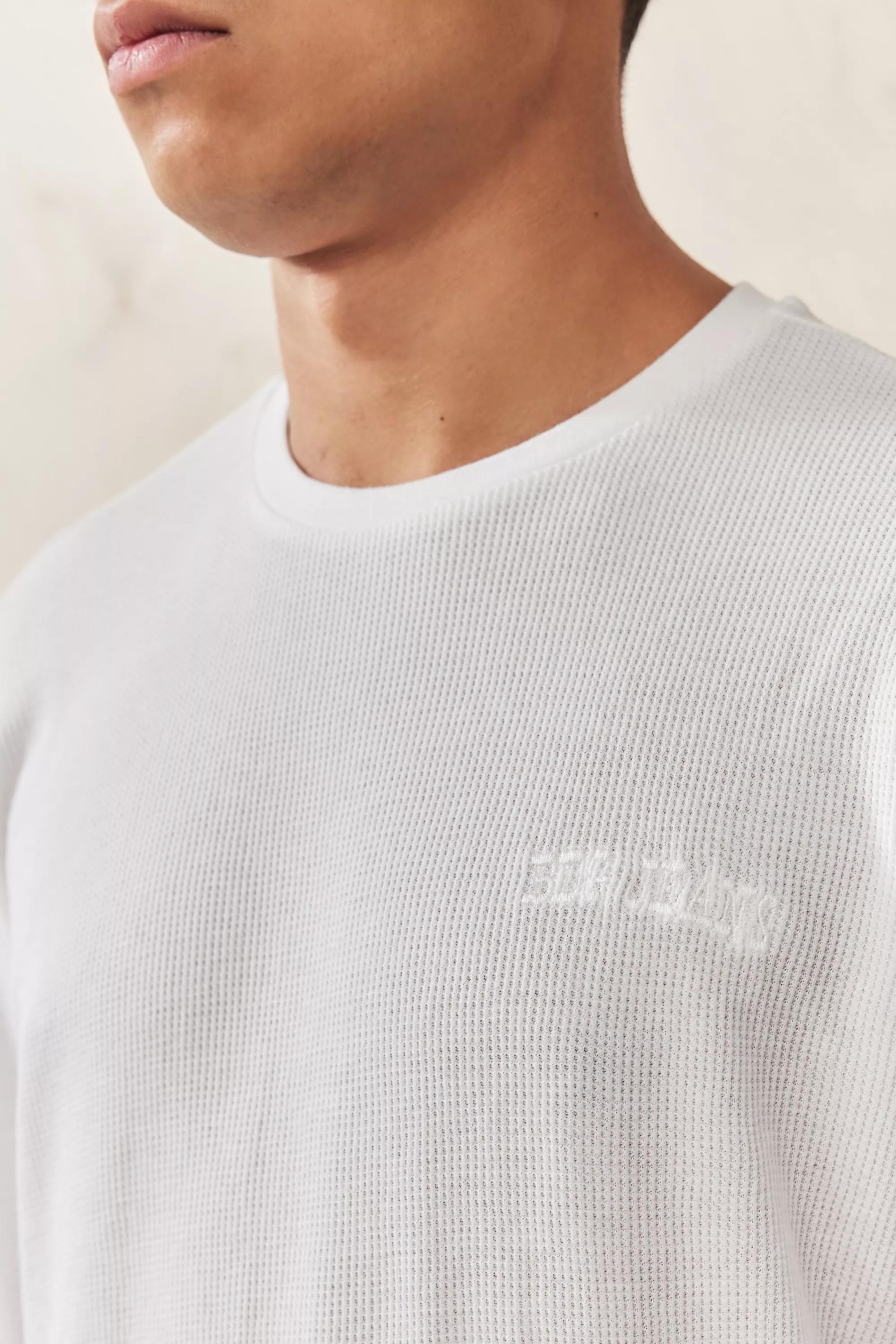 White UO Waffle T-Shirt, , large image number 1