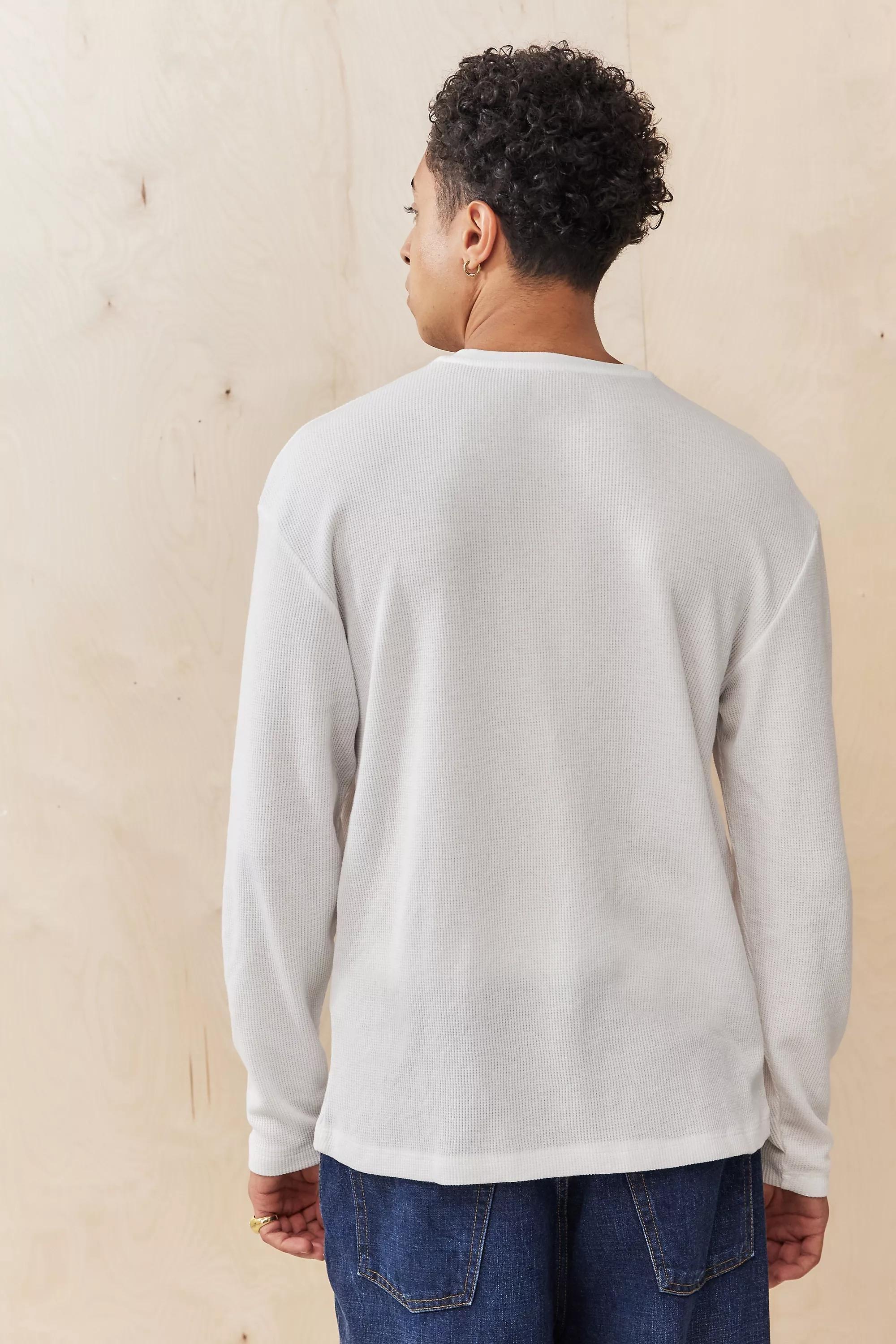 White UO Waffle T-Shirt, , large image number 3
