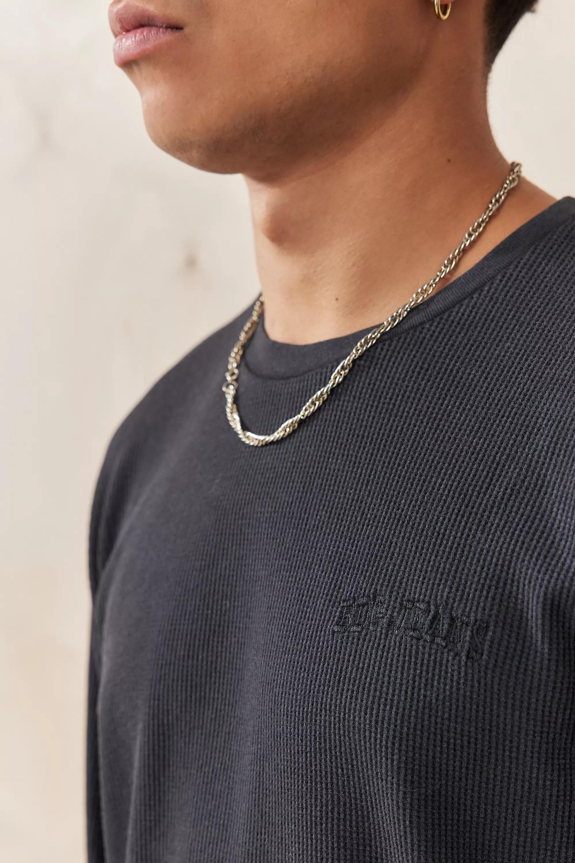 Black UO Waffle T-Shirt, BLK, medium